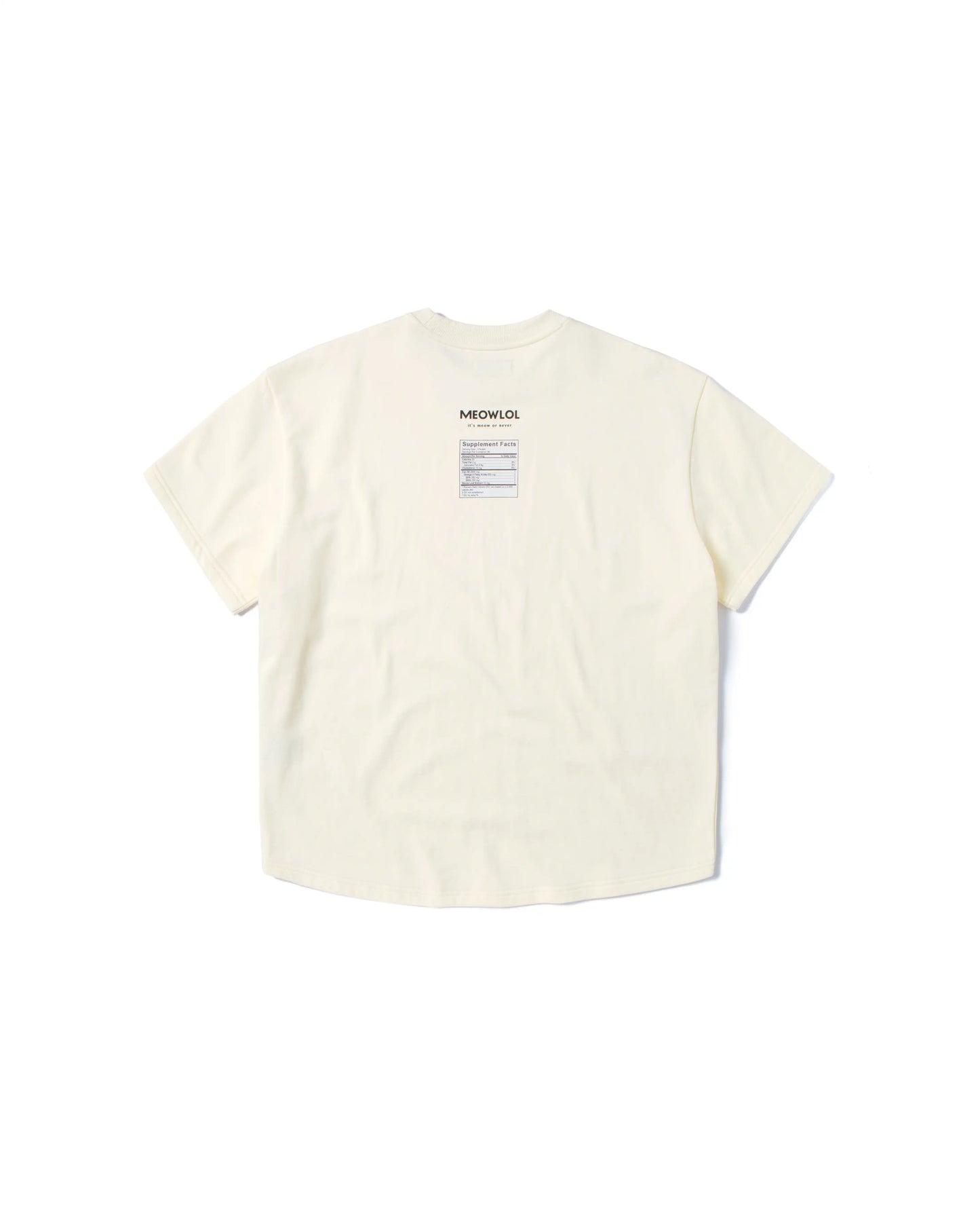 KAWAIII MEOW DROPS ROUND HEM OVERSIZED T-SHIRT