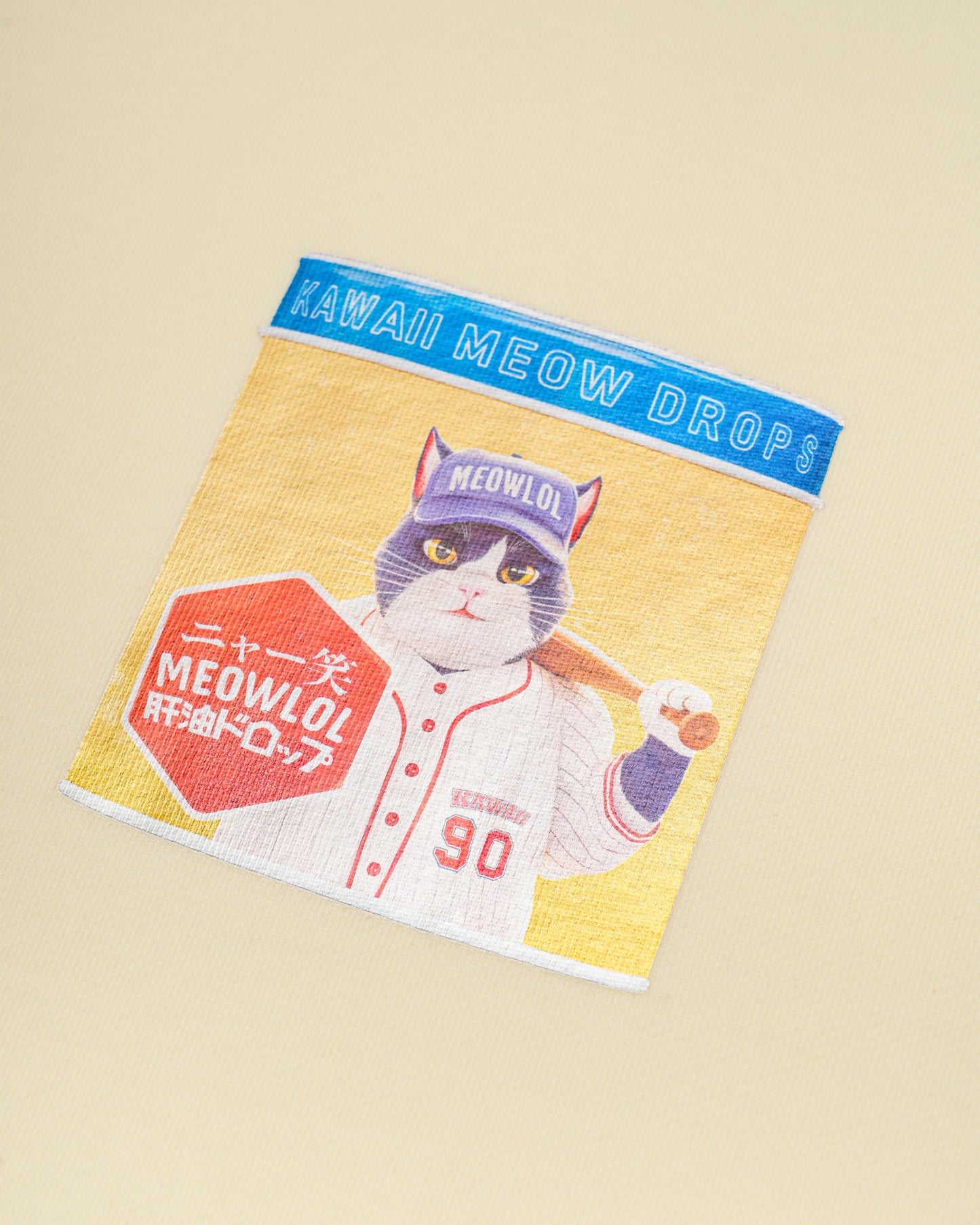 KAWAIII MEOW DROPS ROUND HEM OVERSIZED T-SHIRT