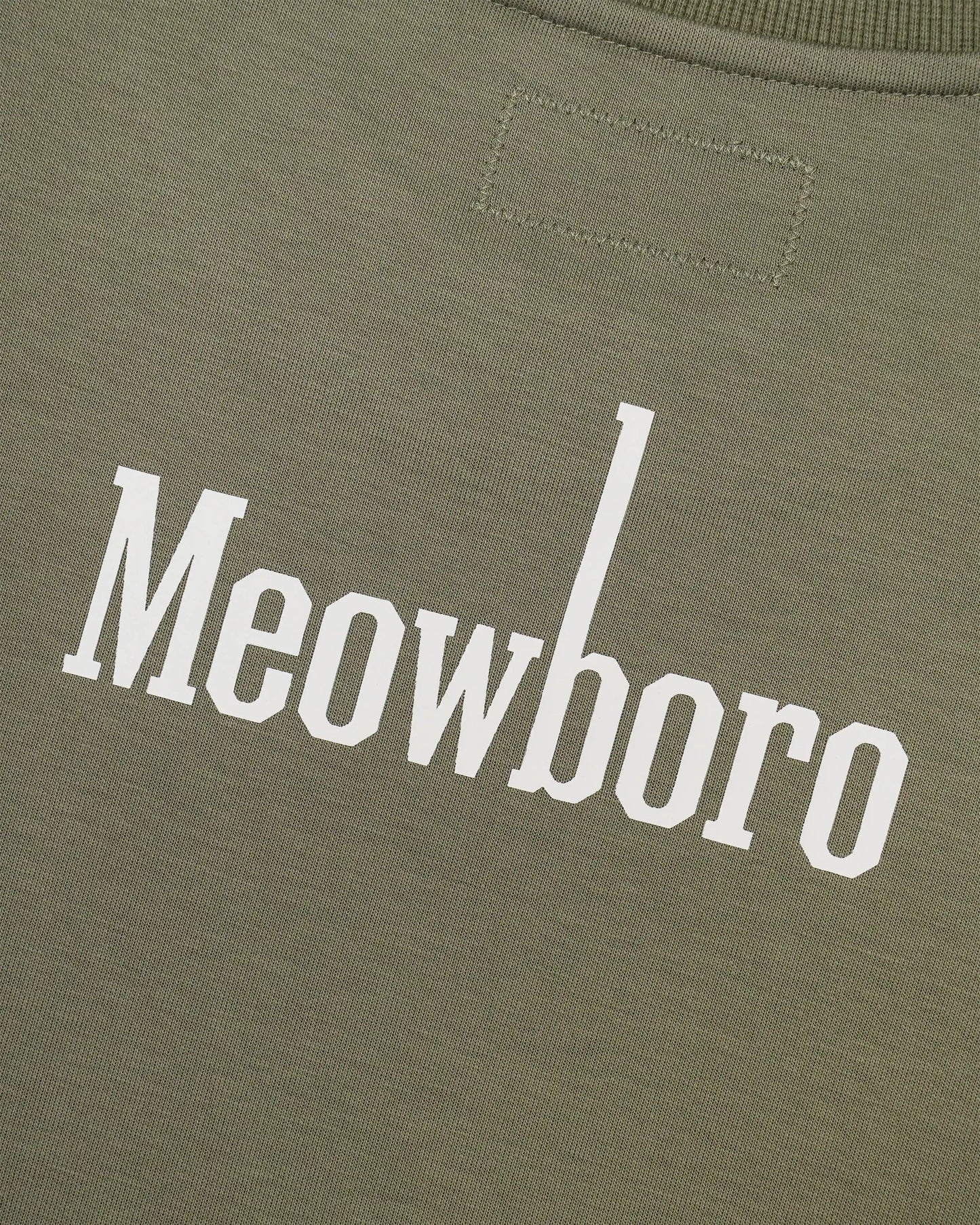 MEOWBOLO GREEN ROUND HEM OVERSIZED T-SHIRT
