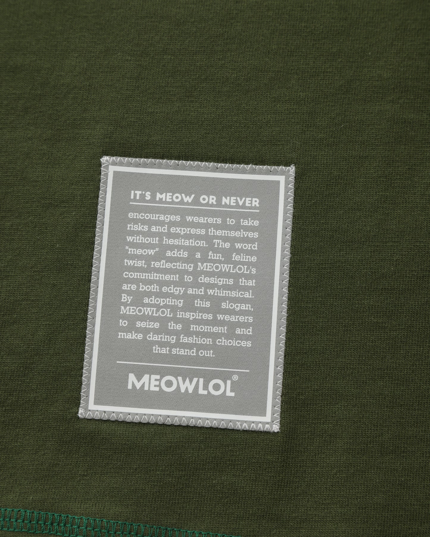 MEOWBUCKS PLEATED SLEEVES EASY FIT T-SHIRT