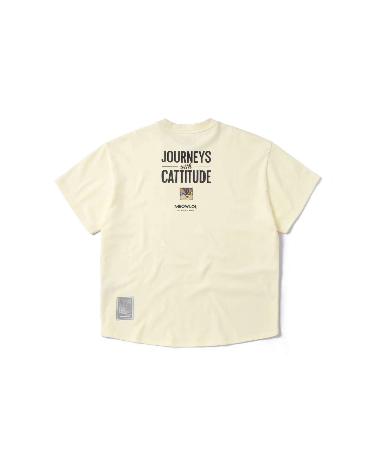 MEOWCHELIN JOURNEYS ROUND HEM OVERSIZED T-SHIRT