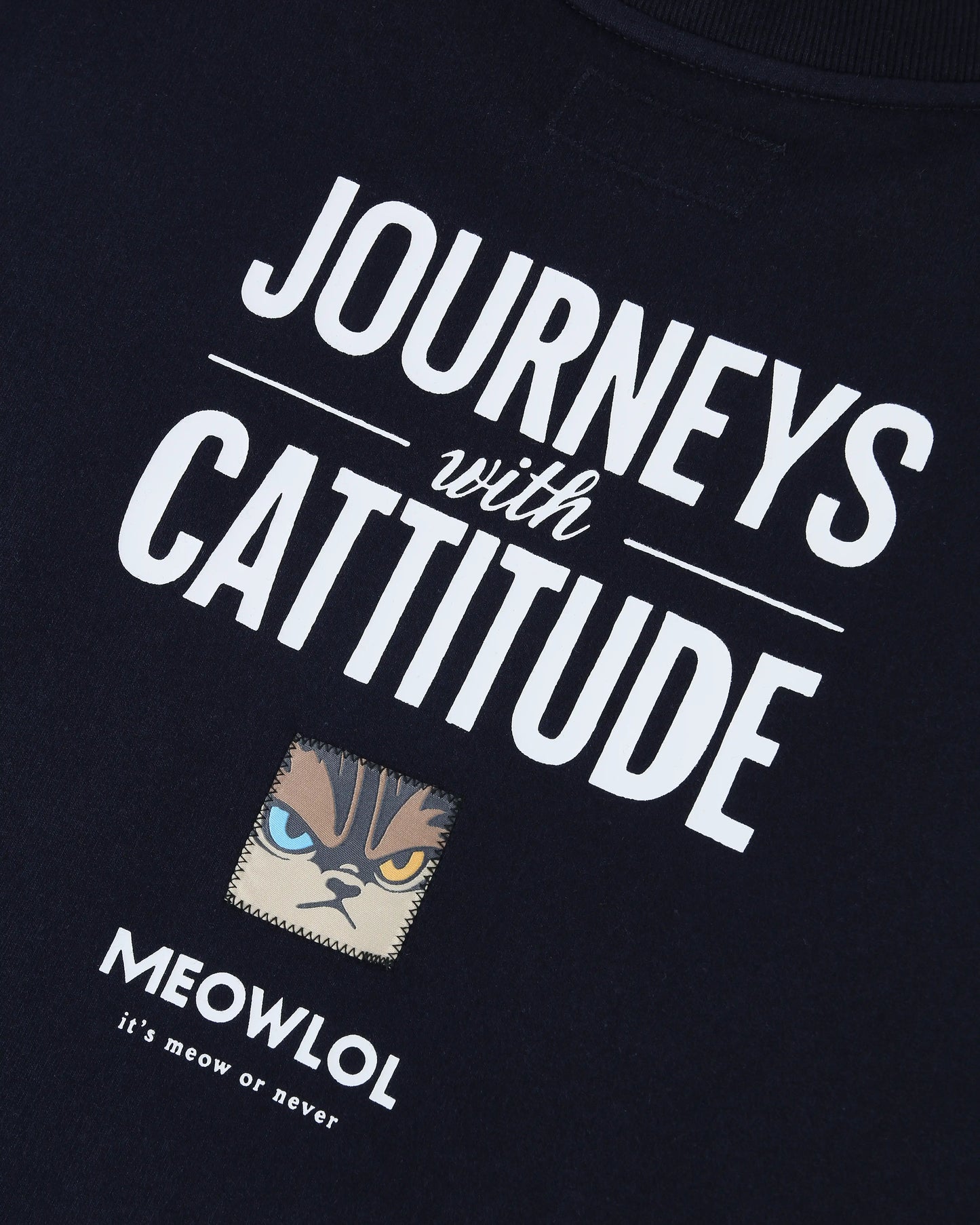 MEOWCHELIN JOURNEYS ROUND HEM OVERSIZED T-SHIRT