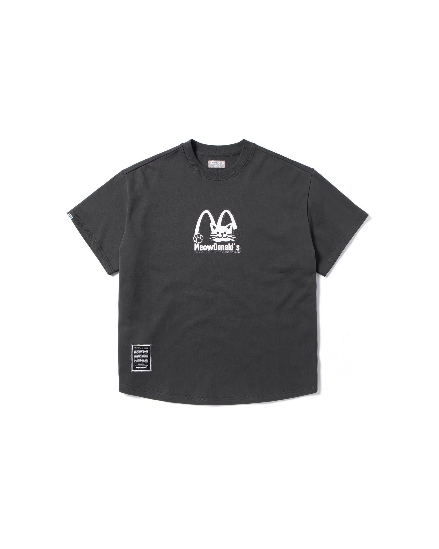 MEOWDONALD NEWS ROUND HEM OVERSIZED T-SHIRT