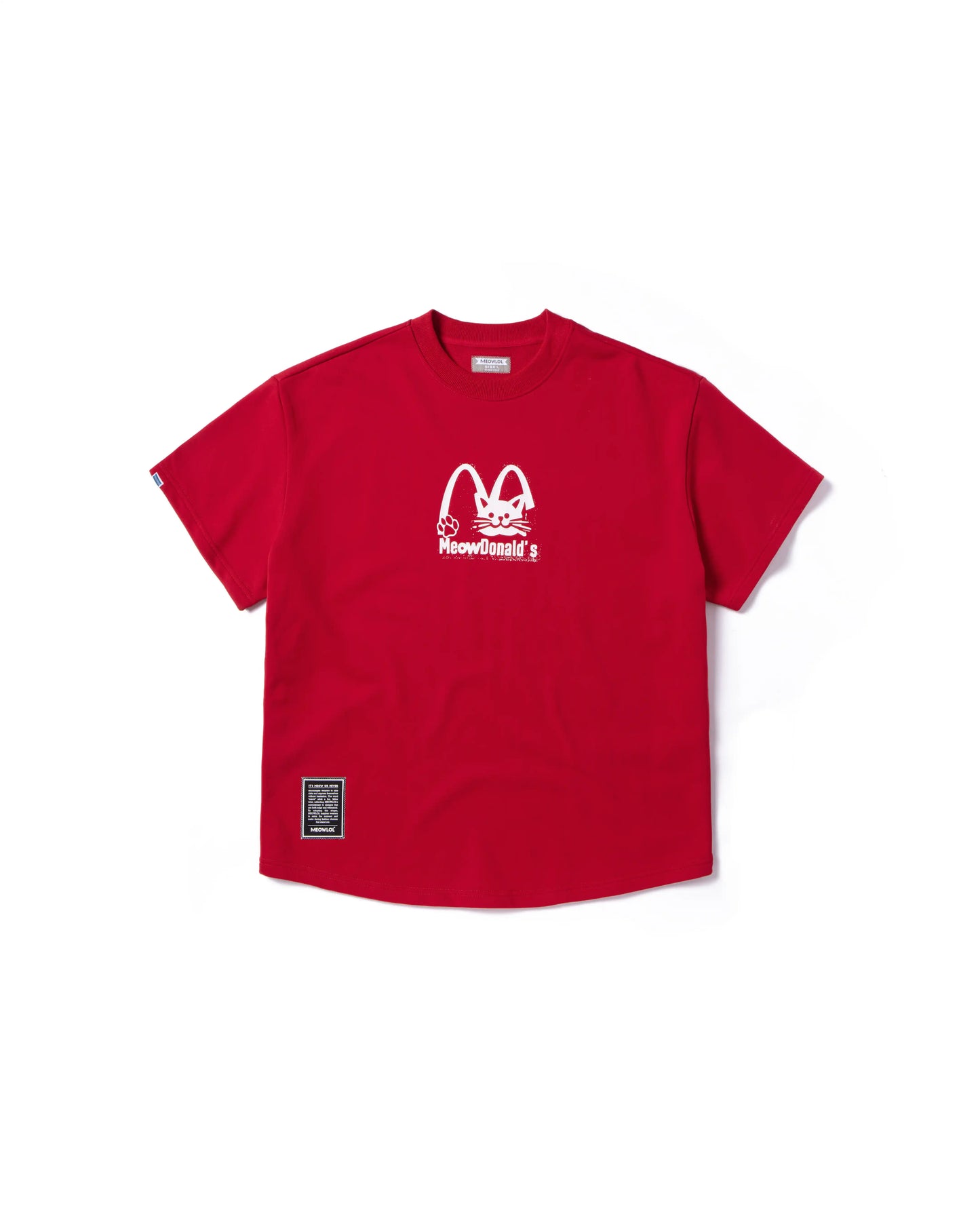 MEOWDONALD NEWS ROUND HEM OVERSIZED T-SHIRT