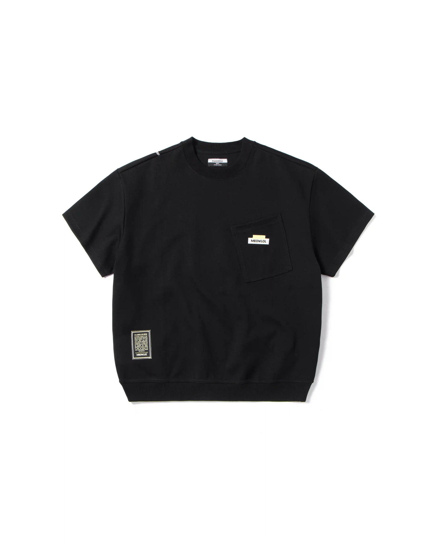 MEOWGIELA FRONT POCKET OVERSIZED T-SHIRT