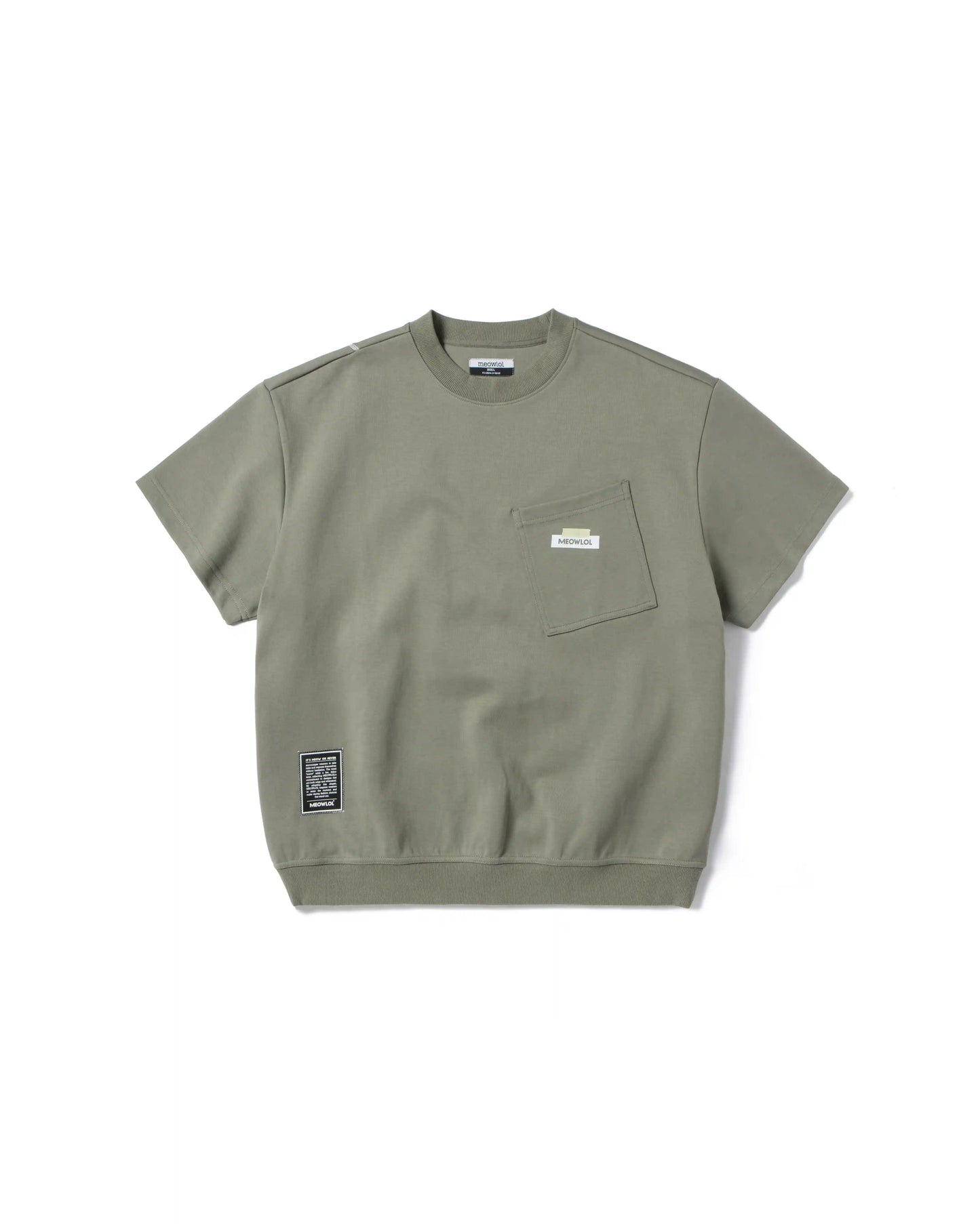MEOWGIELA FRONT POCKET OVERSIZED T-SHIRT