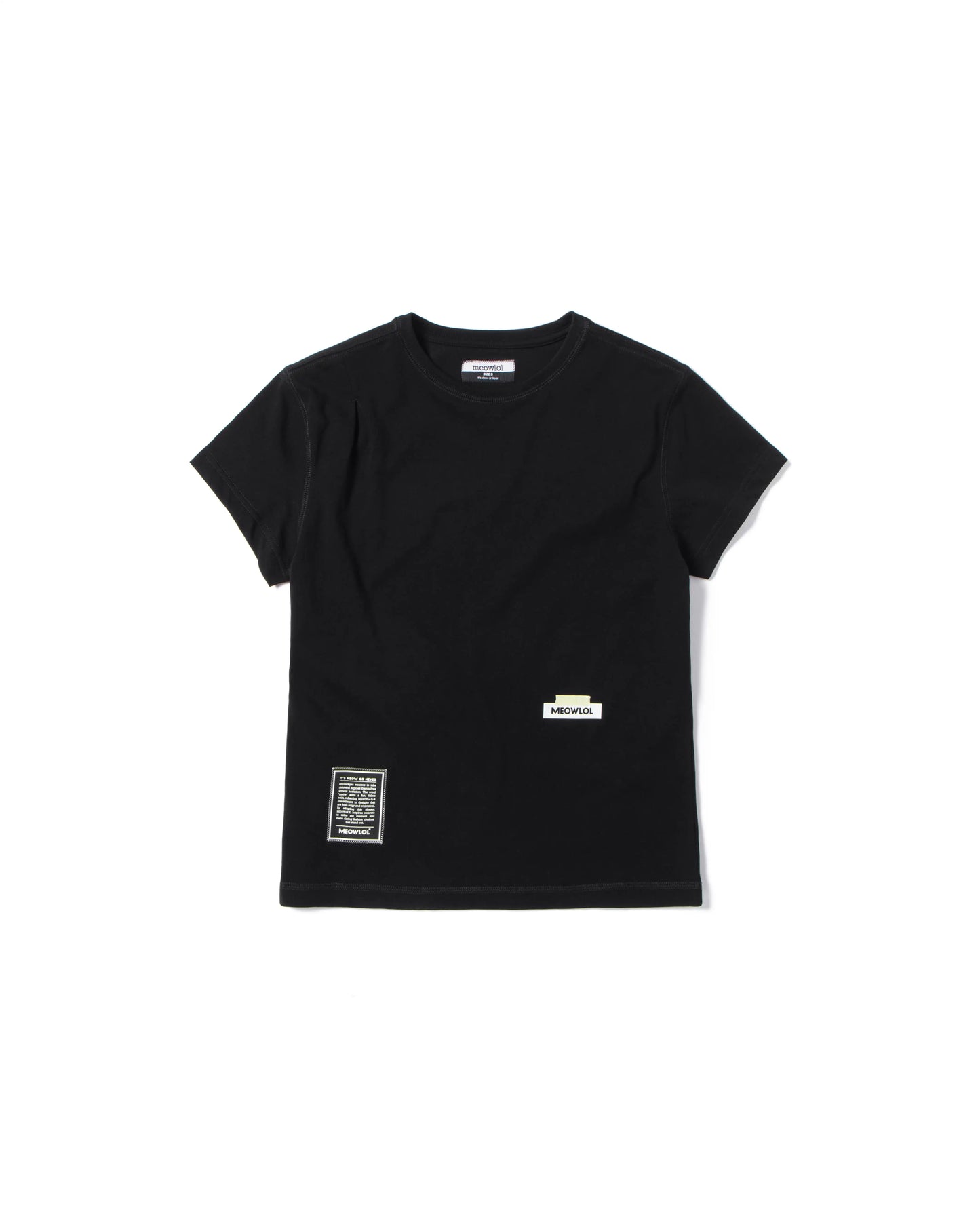 MEOWGIELA SHOULDER PLEATED EASY FIT T-SHIRT
