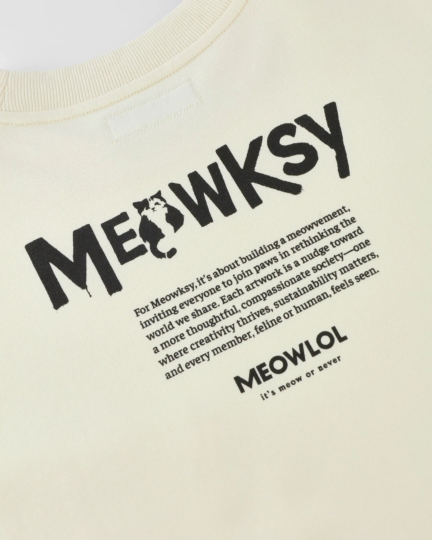 MEOWKSY FRONT POCKET OVERSIZED T-SHIRT