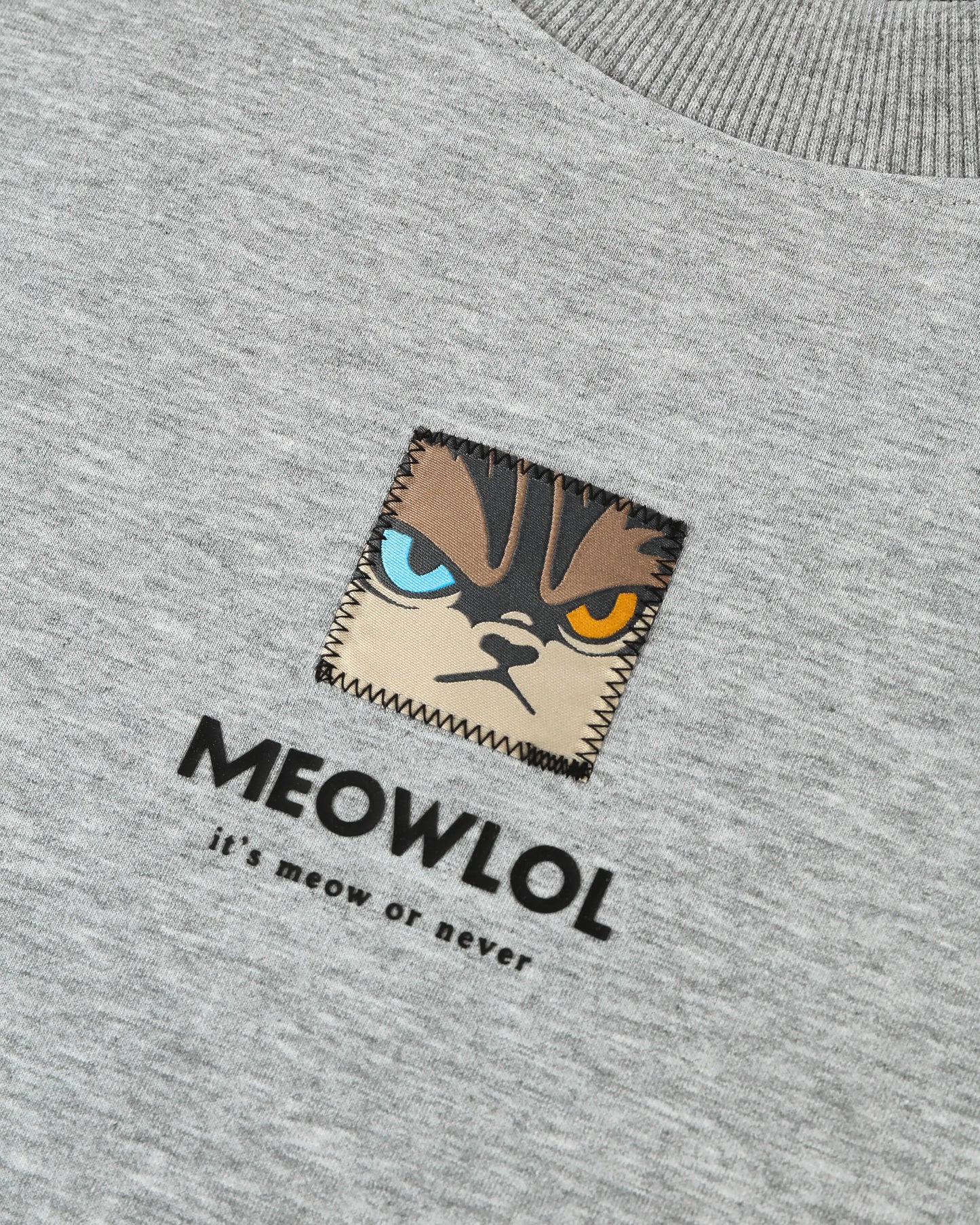 MEOWLOL CAT OIL PAINT GRAPHIC ROUND HEM OVERSIZED T-SHIRT
