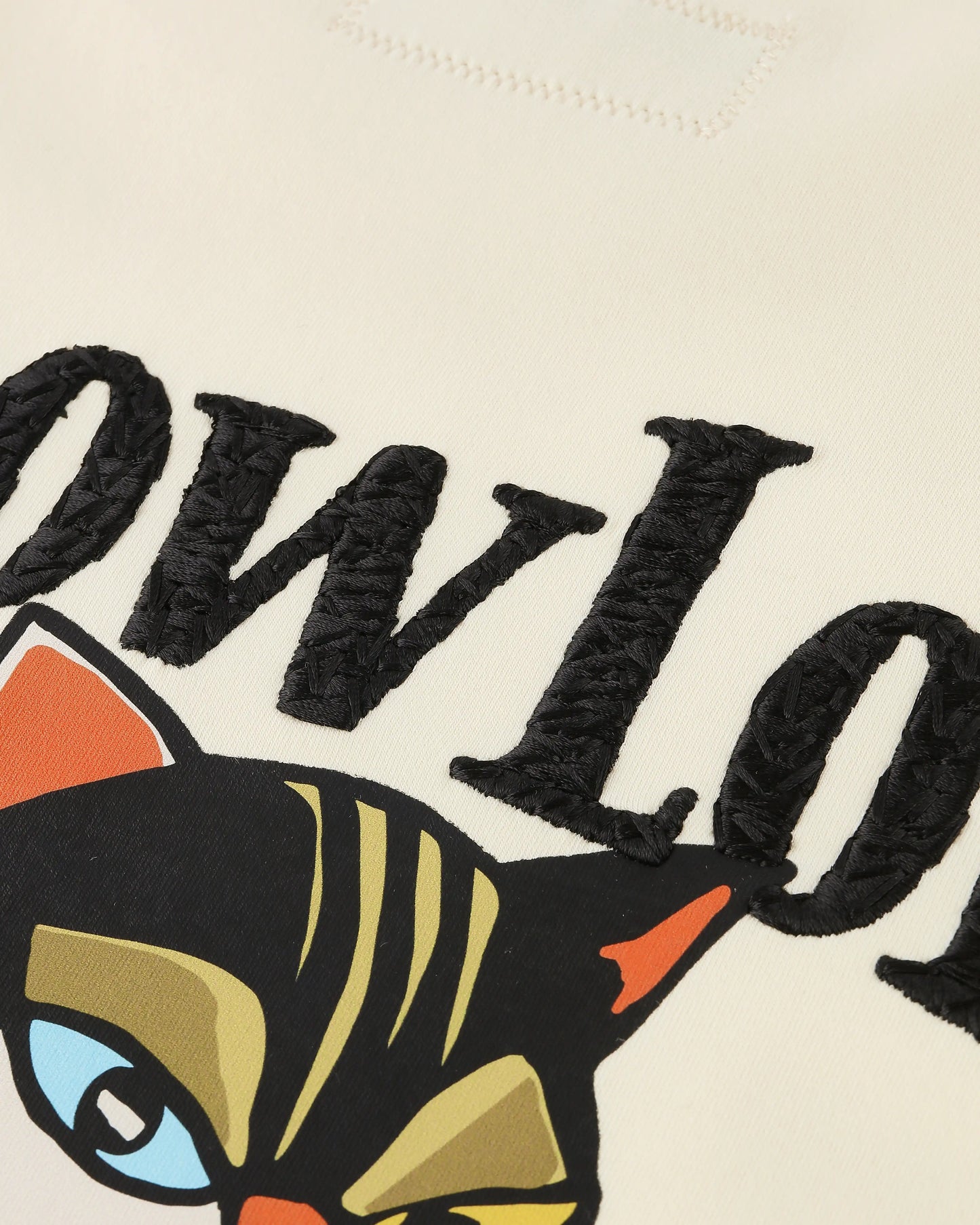 MEOWLOL CAT OIL PAINT GRAPHIC ROUND HEM OVERSIZED T-SHIRT