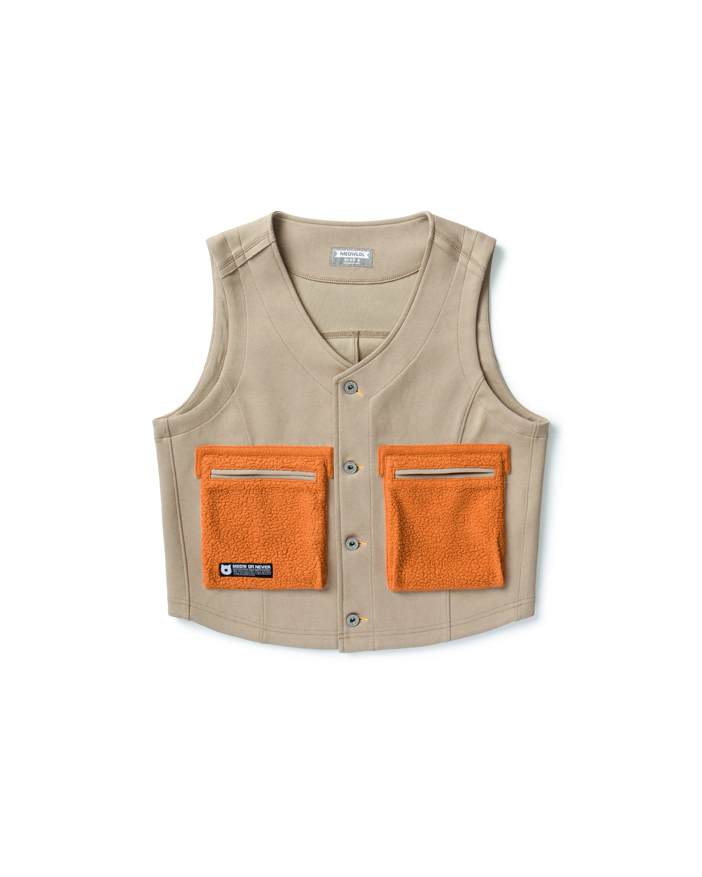 MEOWLOL FRONT POCKETS OVERSIZED VEST