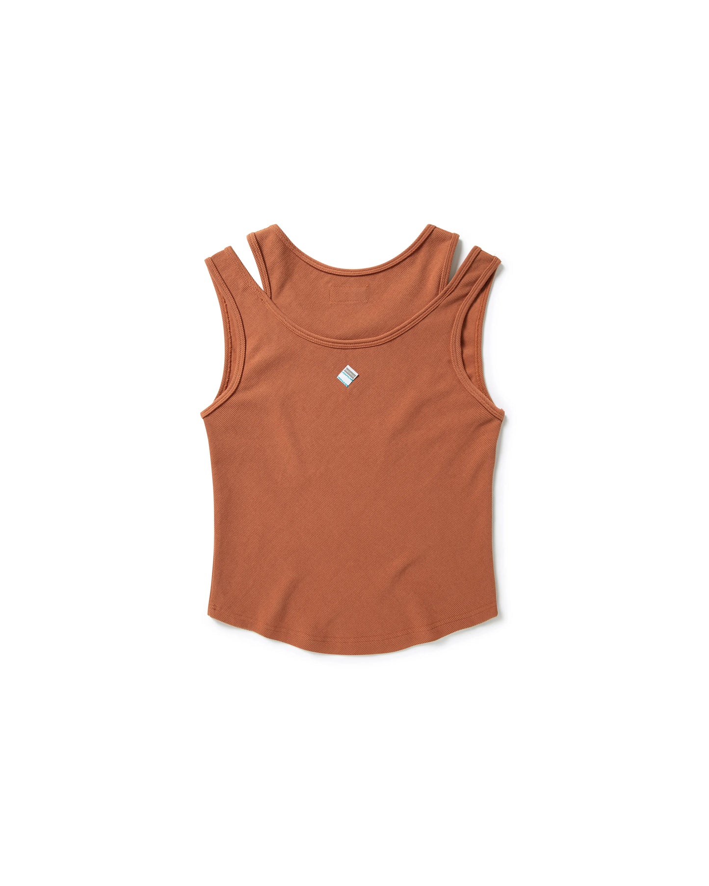 MEOWLOL EMB LOGO RIBBED TANK TOP