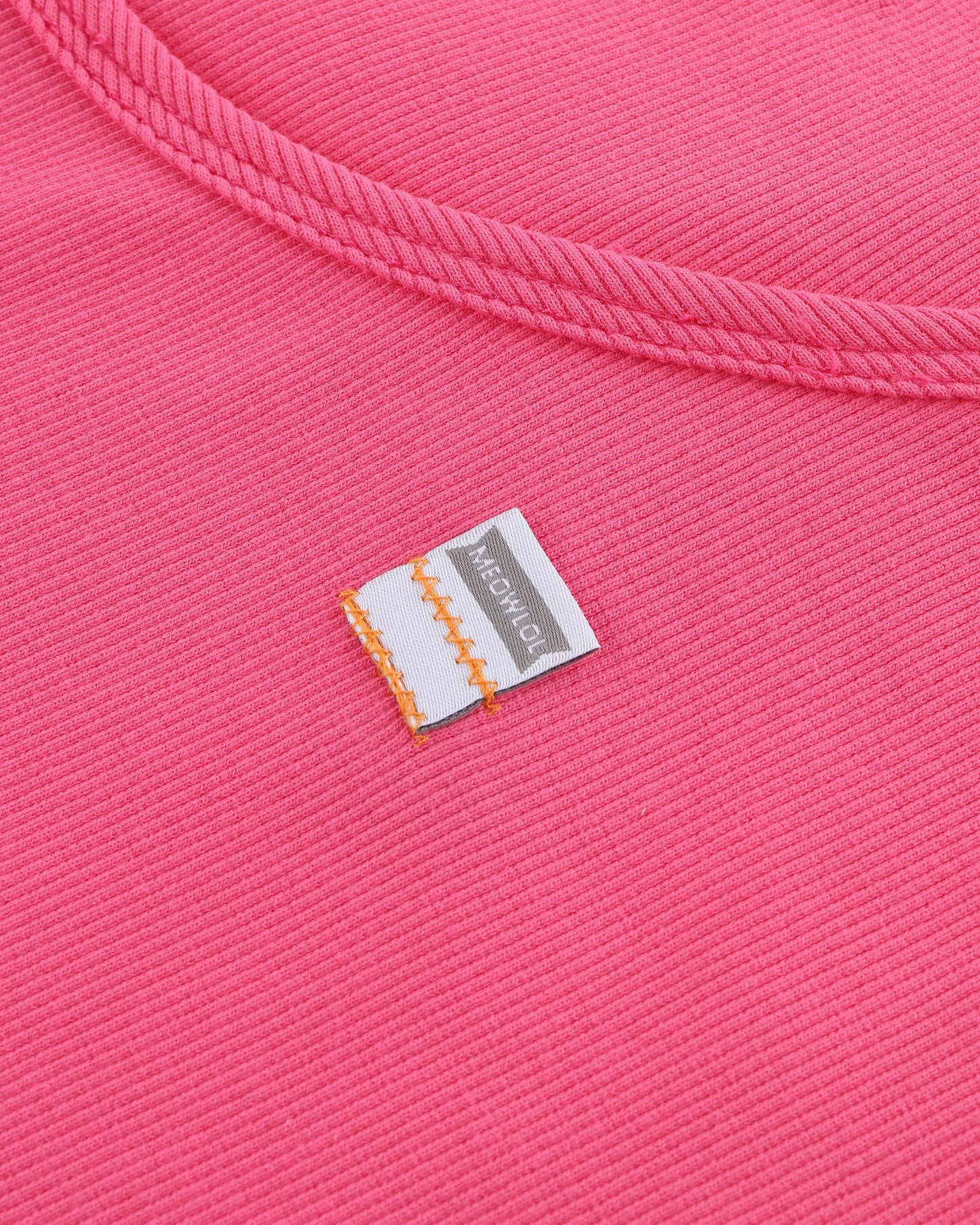 MEOWLOL EMB LOGO RIBBED TANK TOP