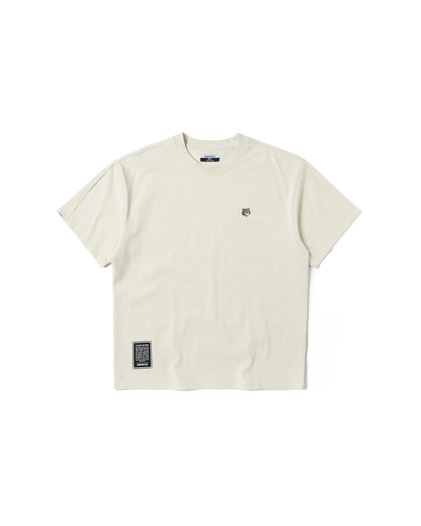 MEOWLOL THE MEOWNOPOLY GRAPHIC PLEATED SLEEVES EASY FIT T-SHIRT