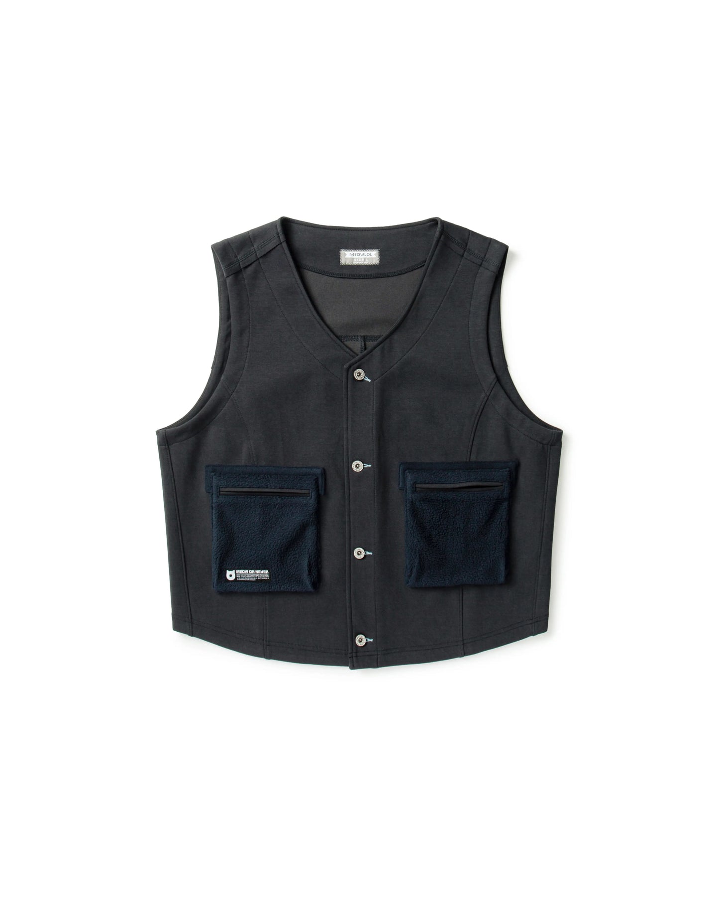 MEOWLOL FRONT POCKETS OVERSIZED VEST