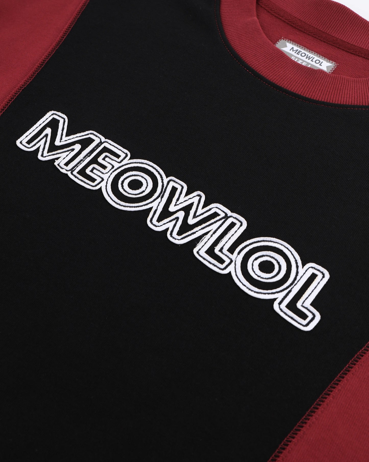 MEOWLOL LOGO No.51 PANELED ROUND HEM OVERSIZED T-SHIRT
