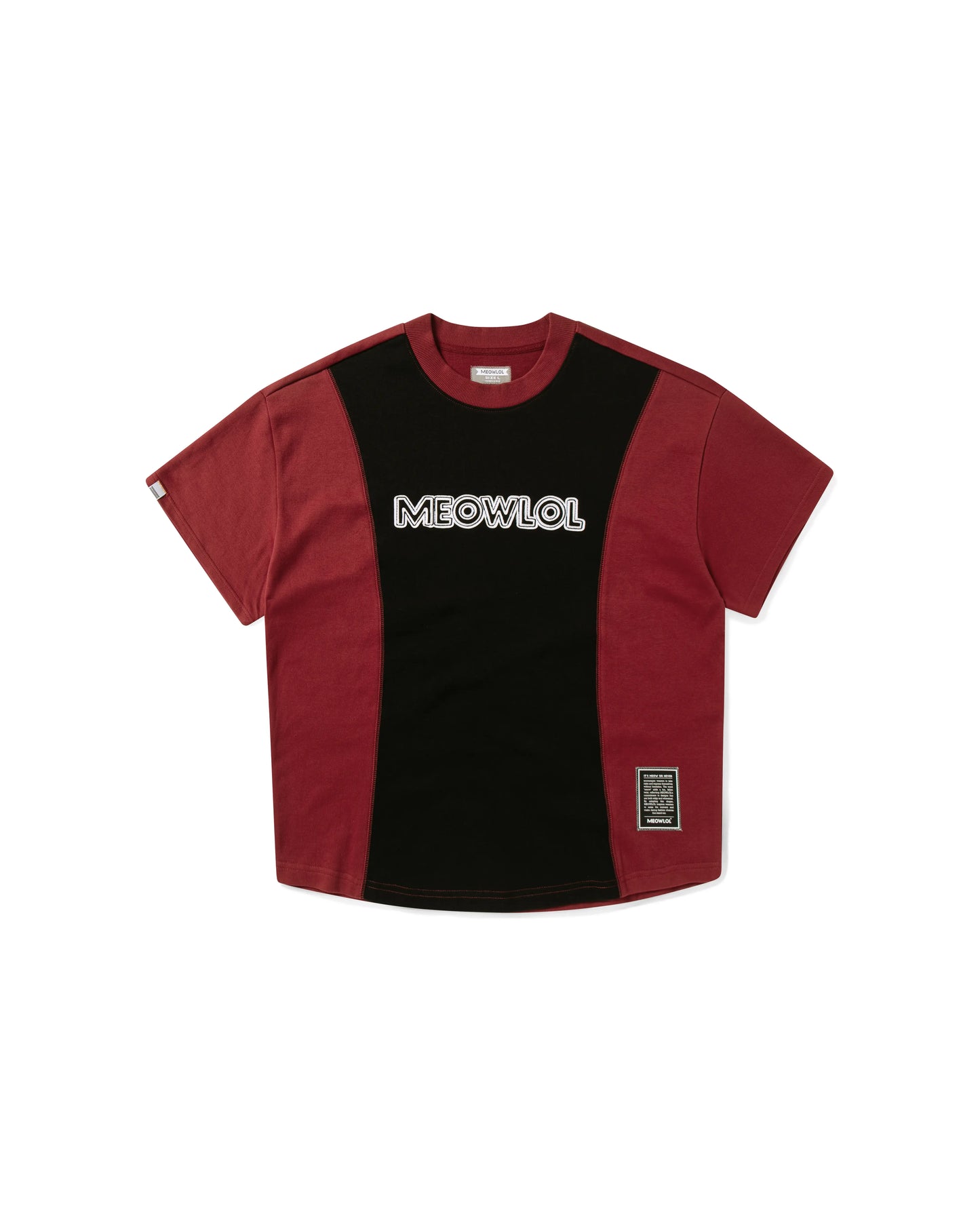 MEOWLOL LOGO No.51 PANELED ROUND HEM OVERSIZED T-SHIRT