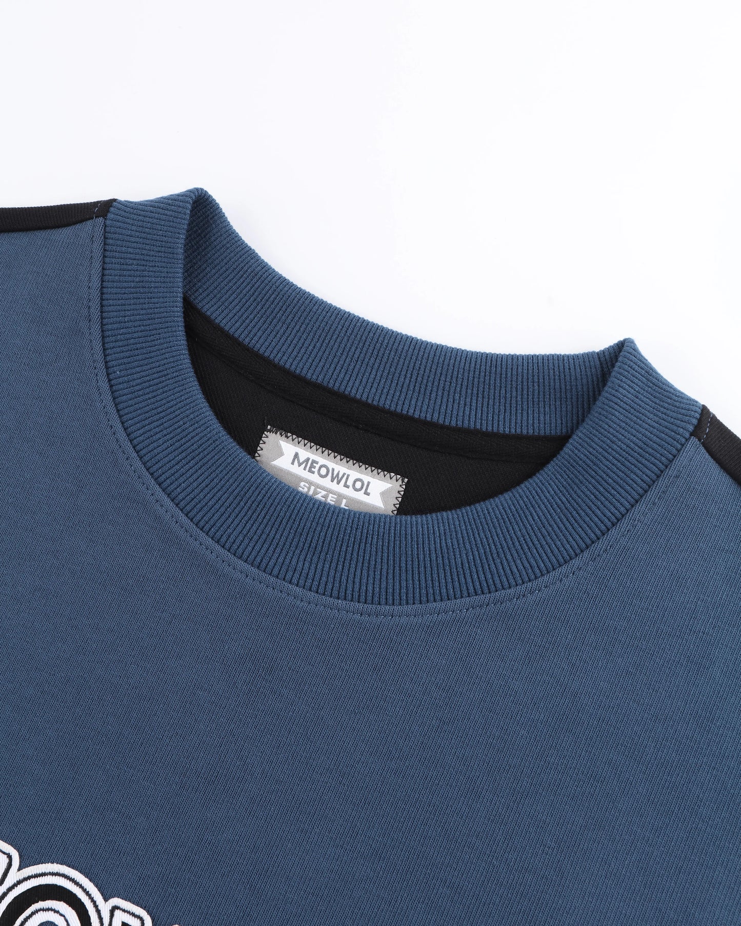 MEOWLOL LOGO No.51 PANELED ROUND HEM OVERSIZED T-SHIRT