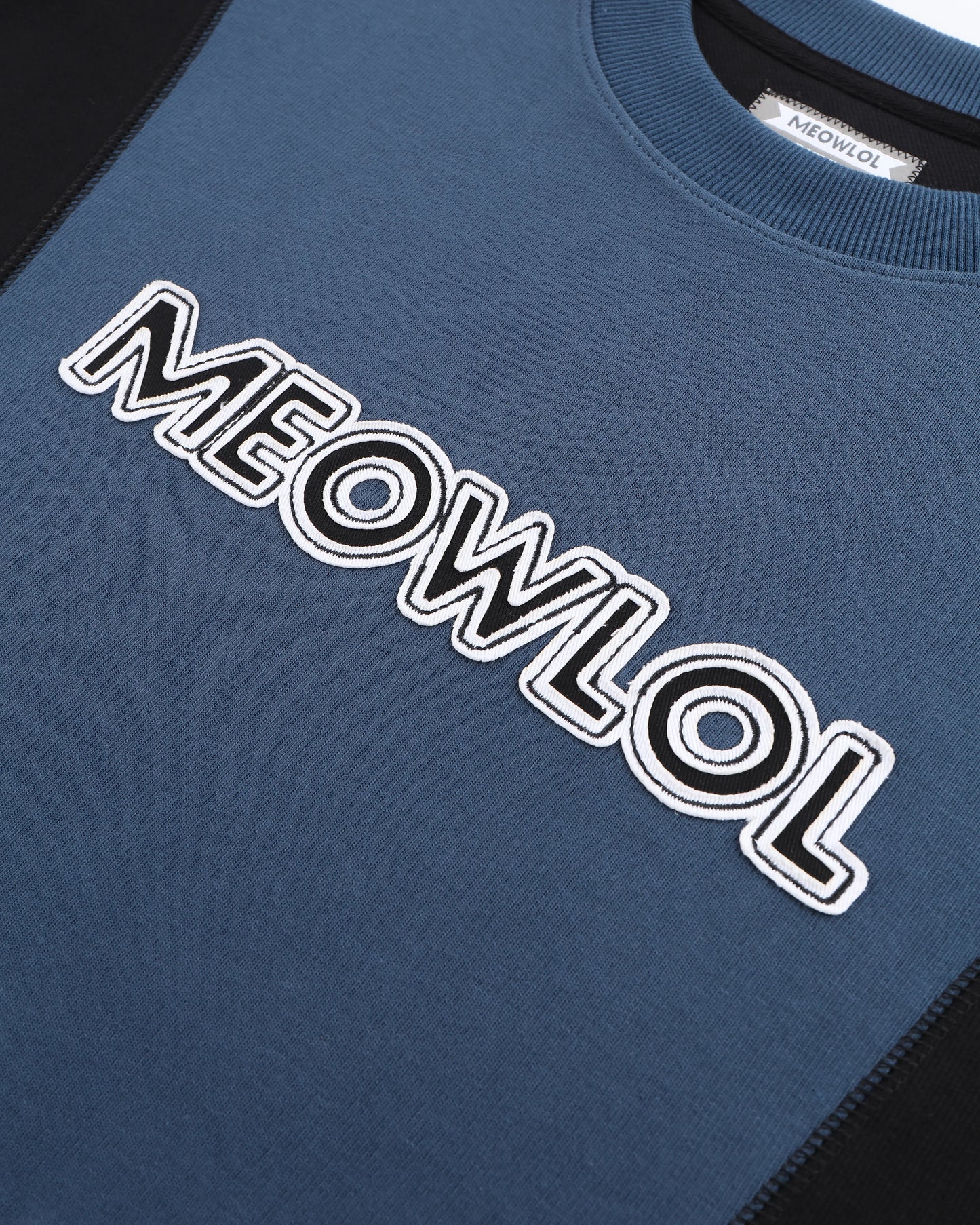 MEOWLOL LOGO No.51 PANELED ROUND HEM OVERSIZED T-SHIRT