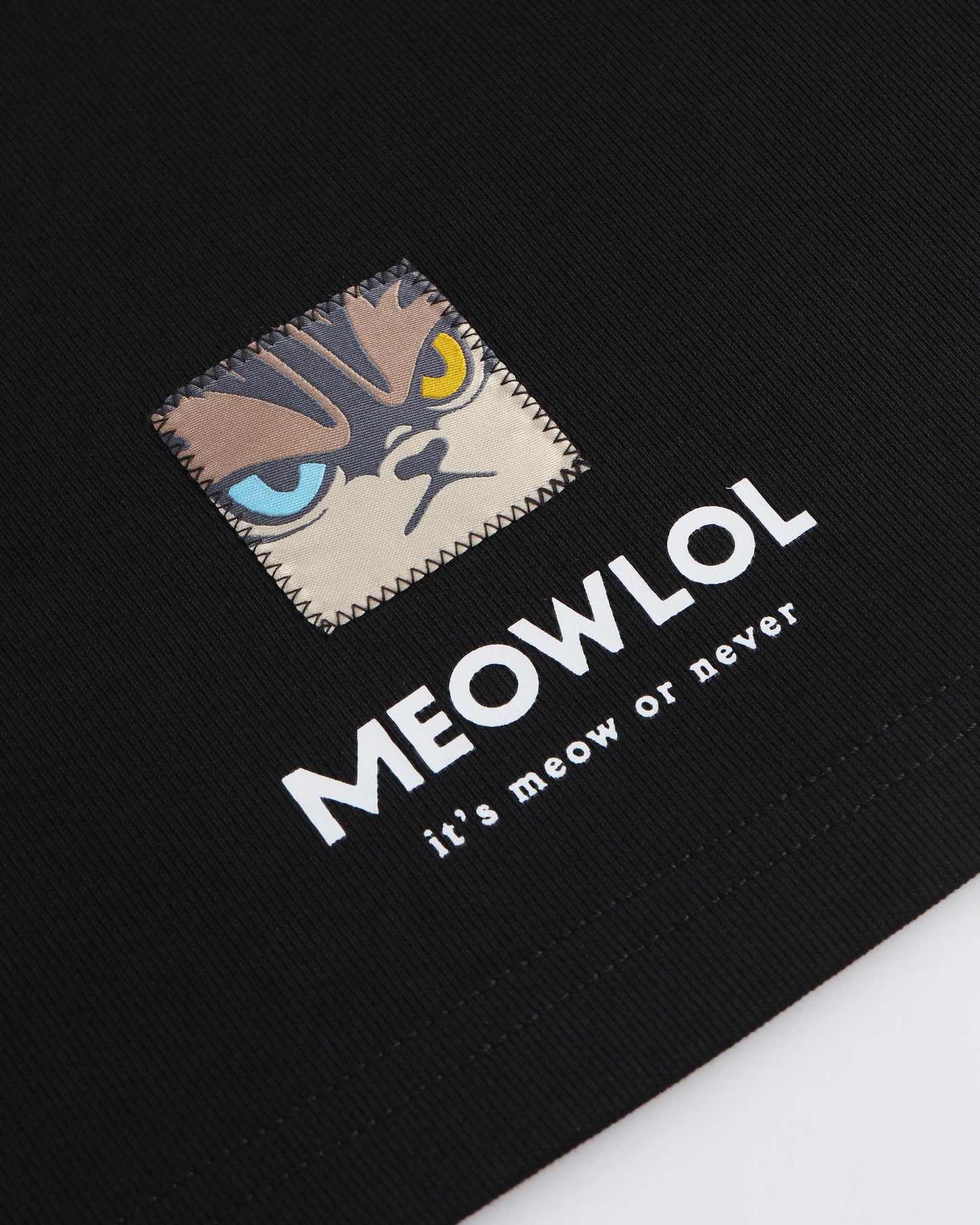 MEOWLOL LOGO No.51 PANELED ROUND HEM OVERSIZED T-SHIRT