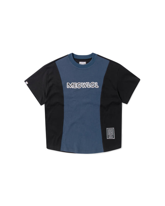 MEOWLOL LOGO No.51 PANELED ROUND HEM OVERSIZED T-SHIRT