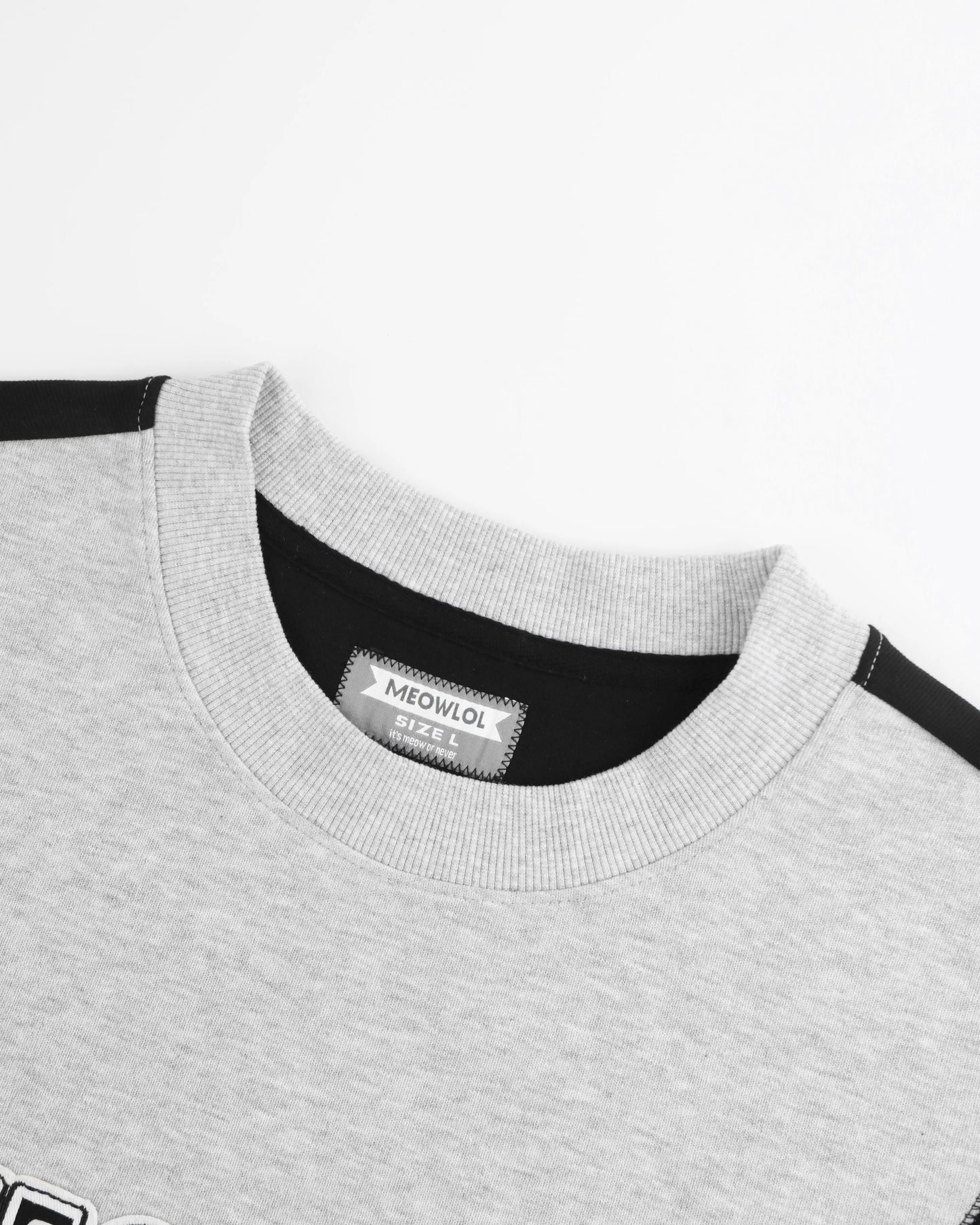 MEOWLOL LOGO No.51 PANELED ROUND HEM OVERSIZED T-SHIRT