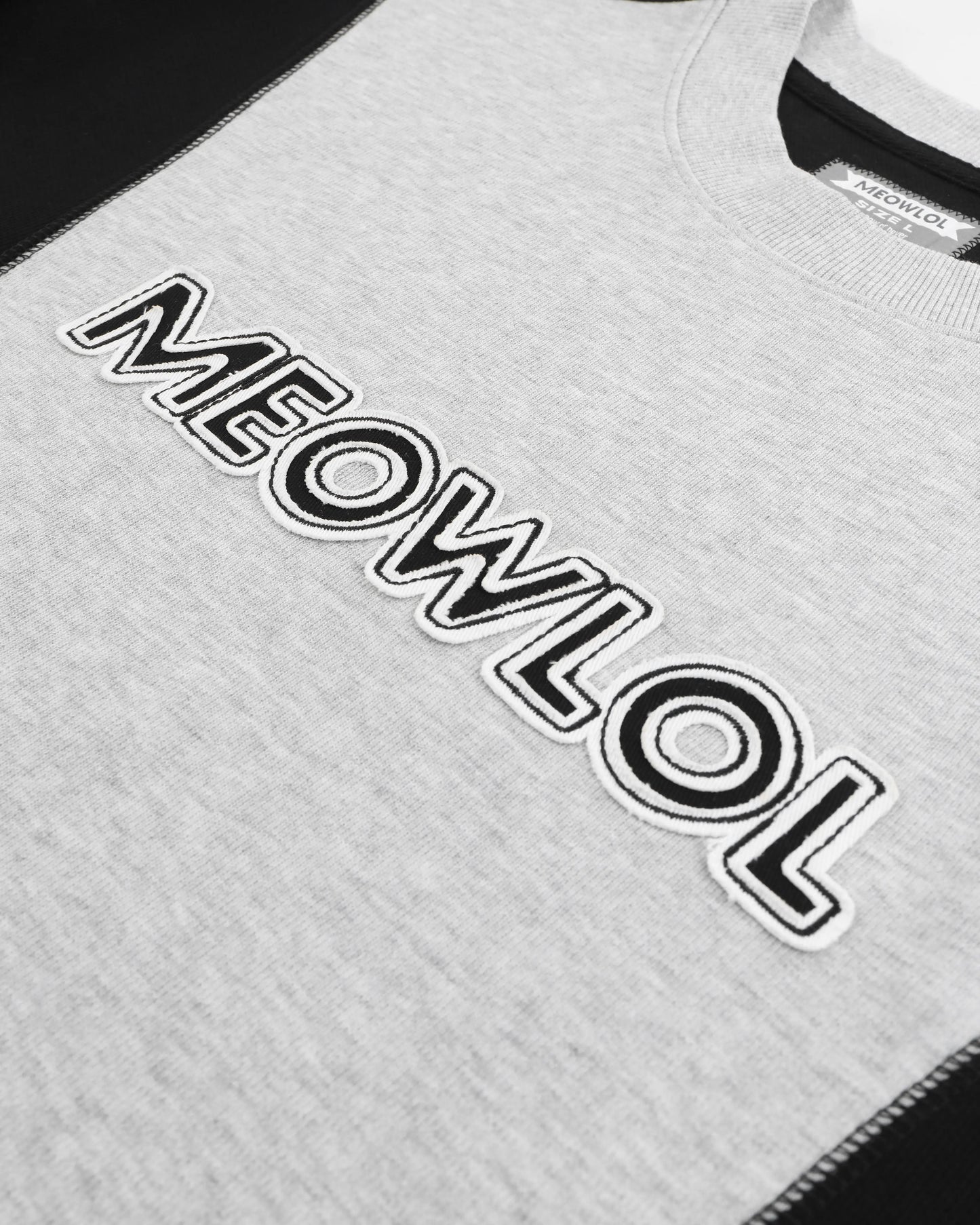MEOWLOL LOGO No.51 PANELED ROUND HEM OVERSIZED T-SHIRT