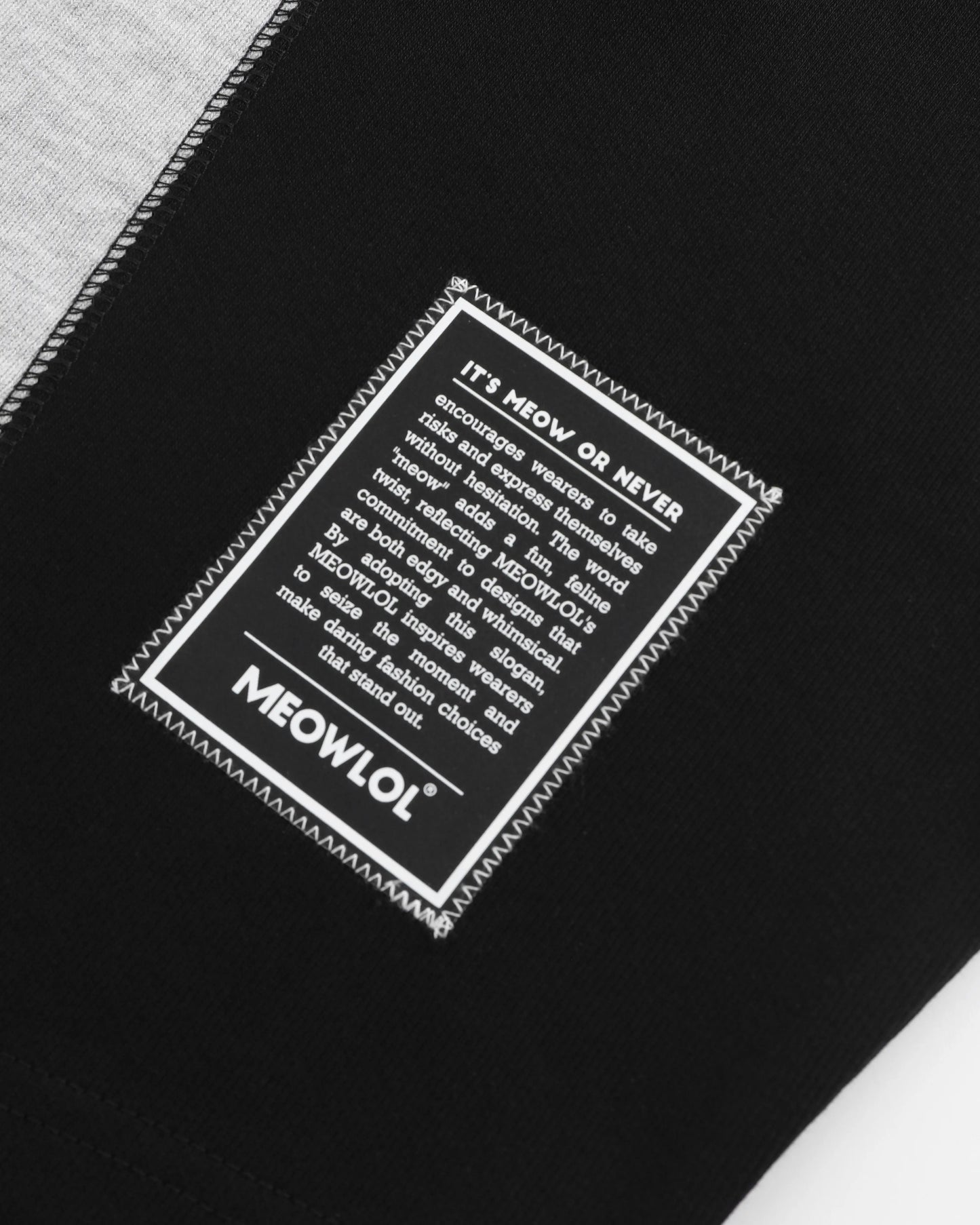 MEOWLOL LOGO No.51 PANELED ROUND HEM OVERSIZED T-SHIRT