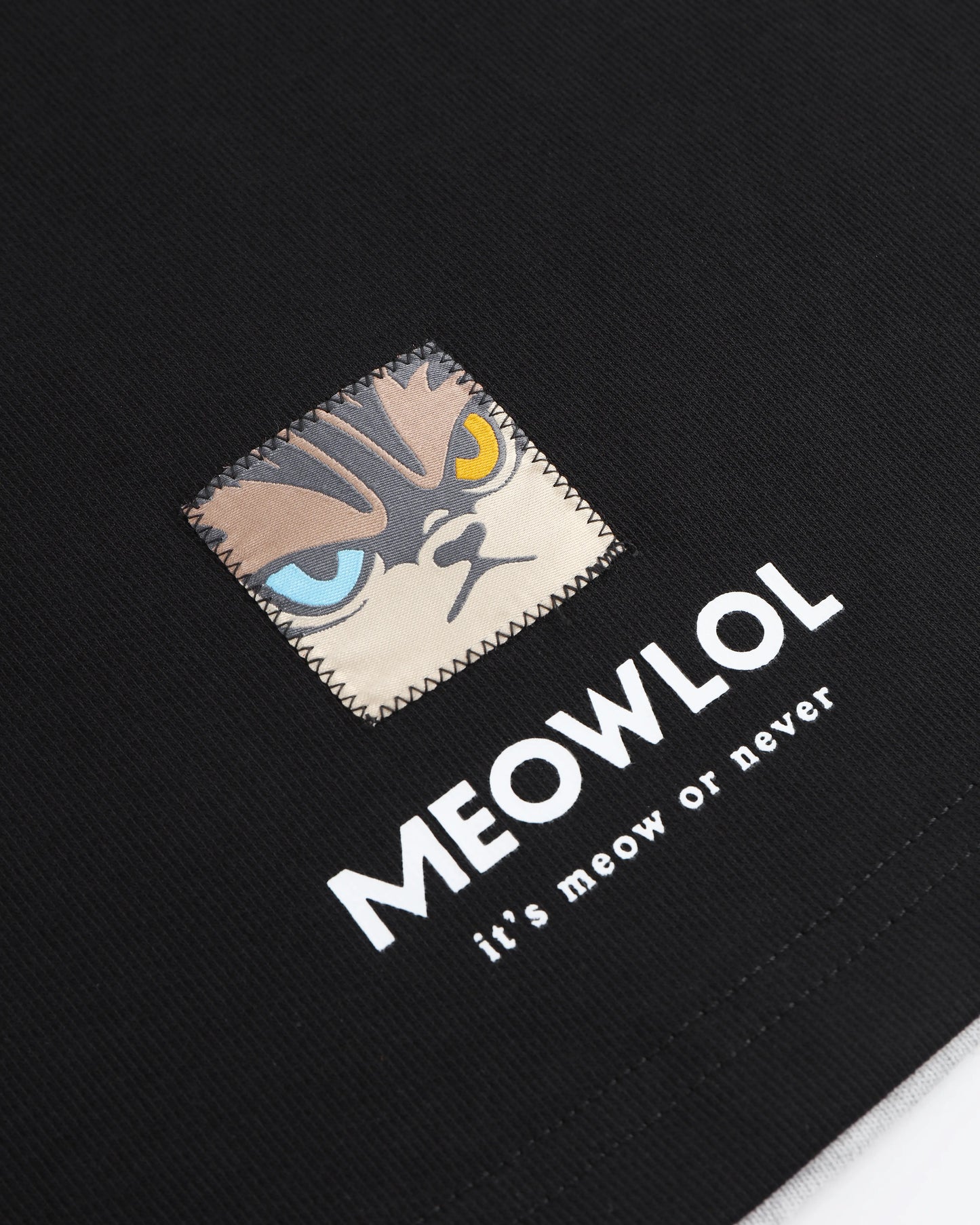 MEOWLOL LOGO No.51 PANELED ROUND HEM OVERSIZED T-SHIRT