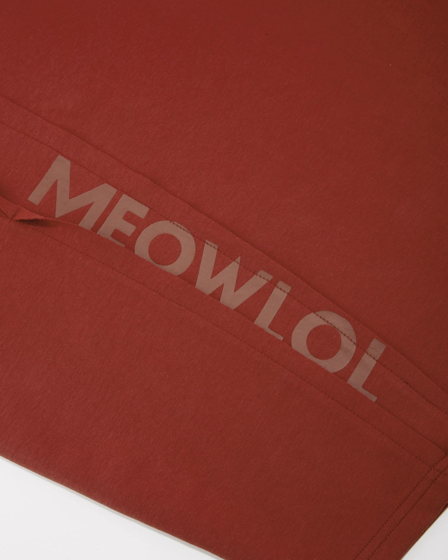 MEOWLOL LOGO SIDE PANELED PLEATED DESIGN ROUND HEM OVERSIZED T-SHIRT
