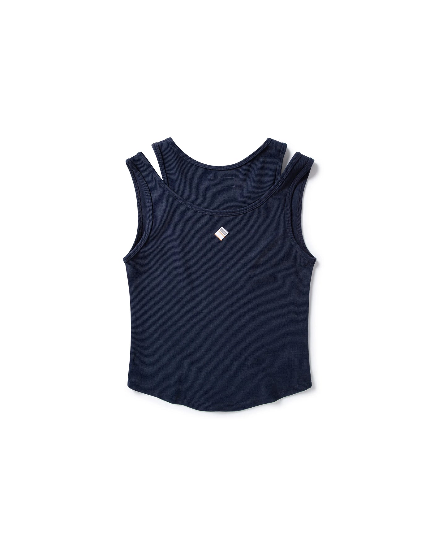 MEOWLOL EMB LOGO RIBBED TANK TOP