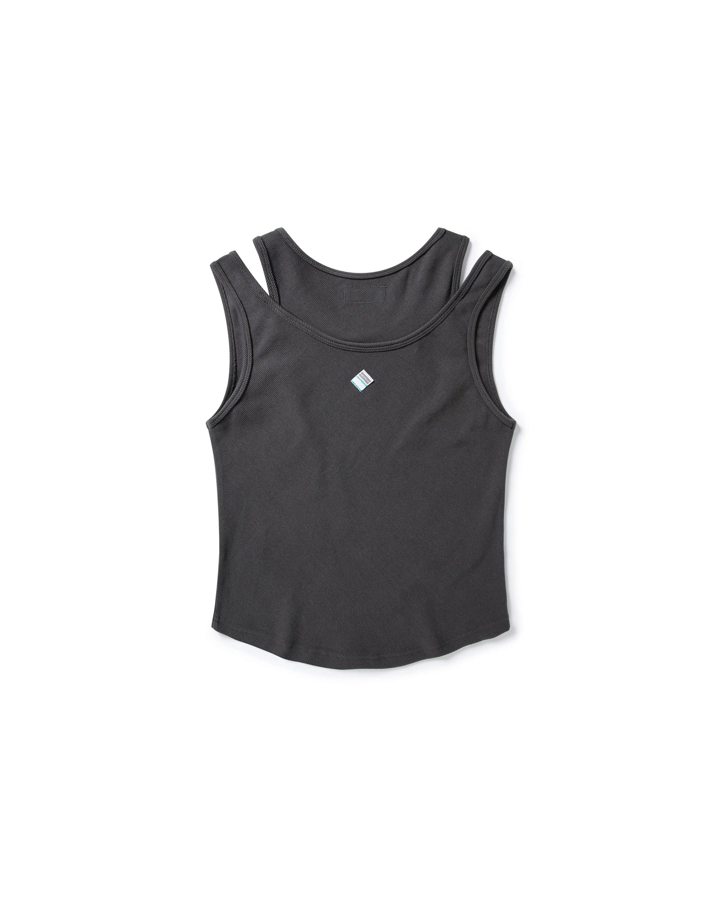 MEOWLOL EMB LOGO RIBBED TANK TOP