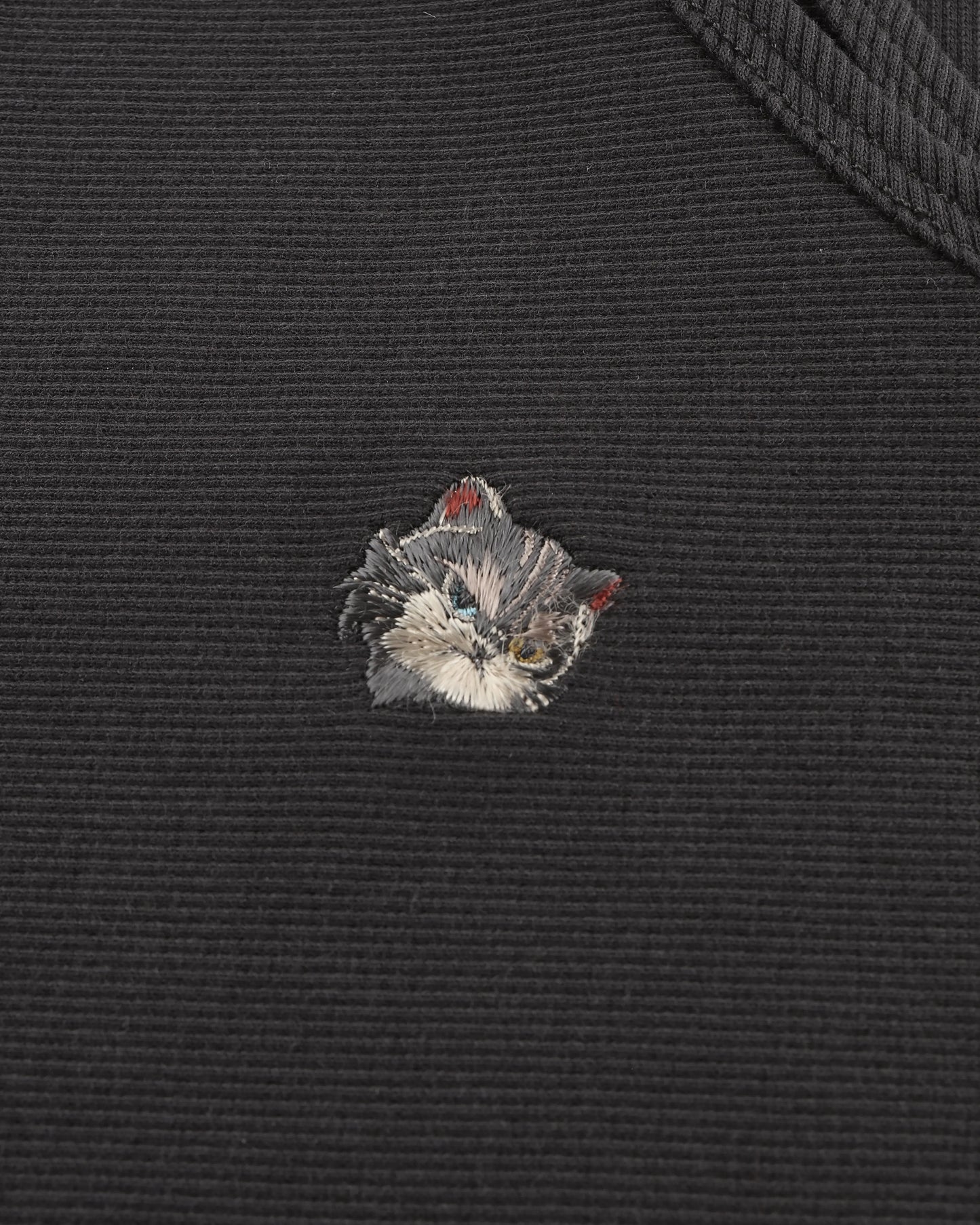 MEOWLOL EMB LOGO RIBBED TANK TOP