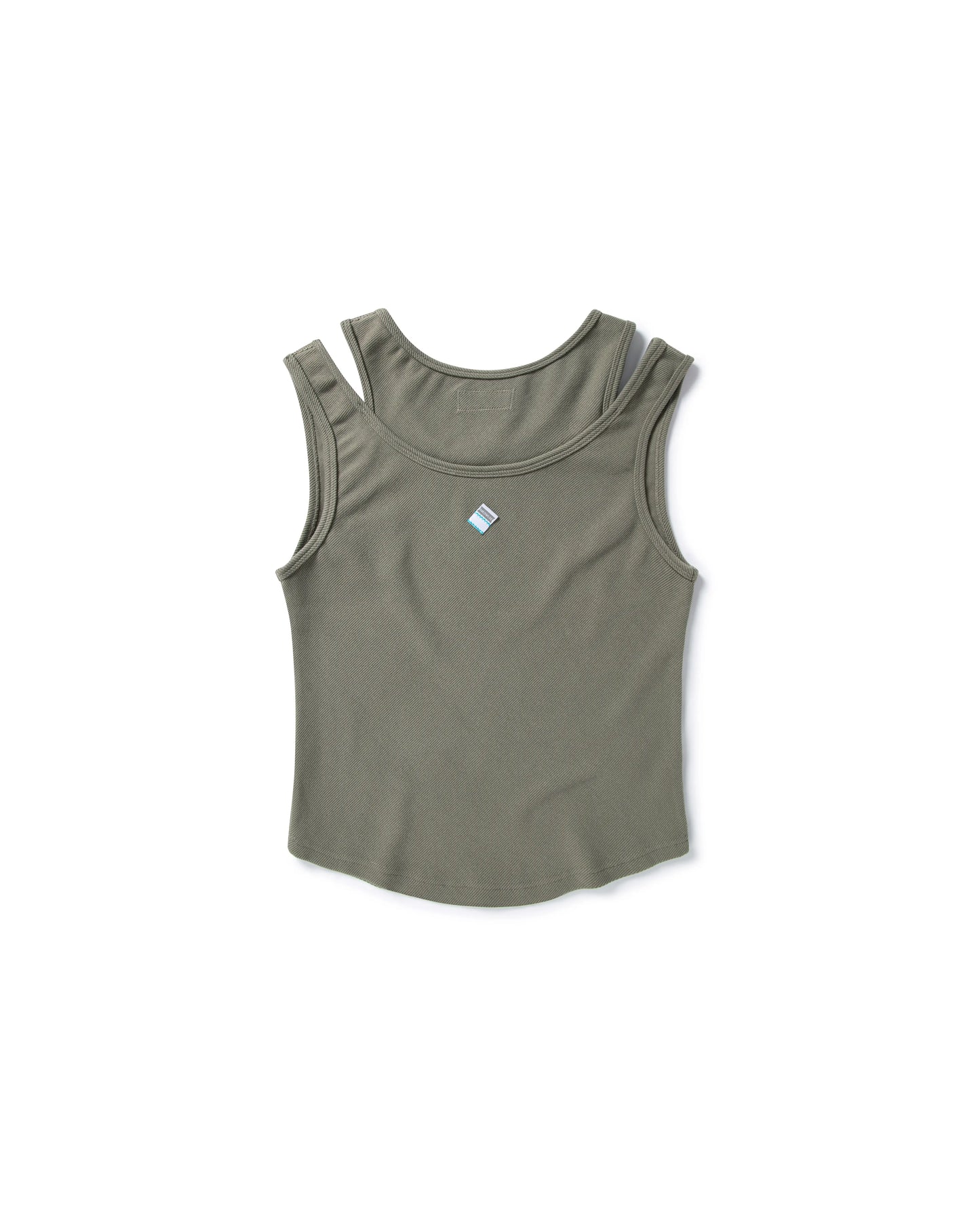 MEOWLOL EMB LOGO RIBBED TANK TOP