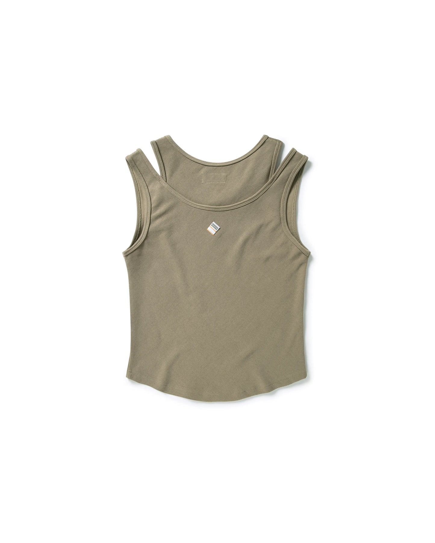 MEOWLOL EMB LOGO RIBBED TANK TOP