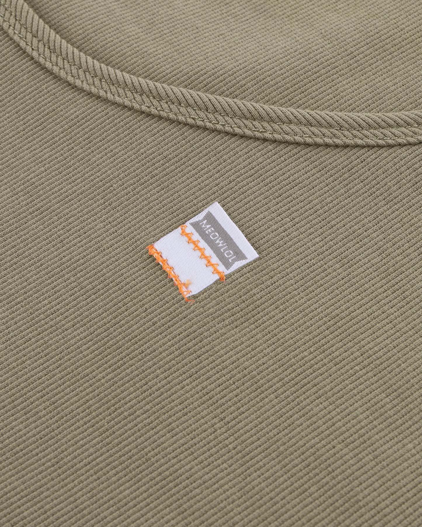 MEOWLOL EMB LOGO RIBBED TANK TOP