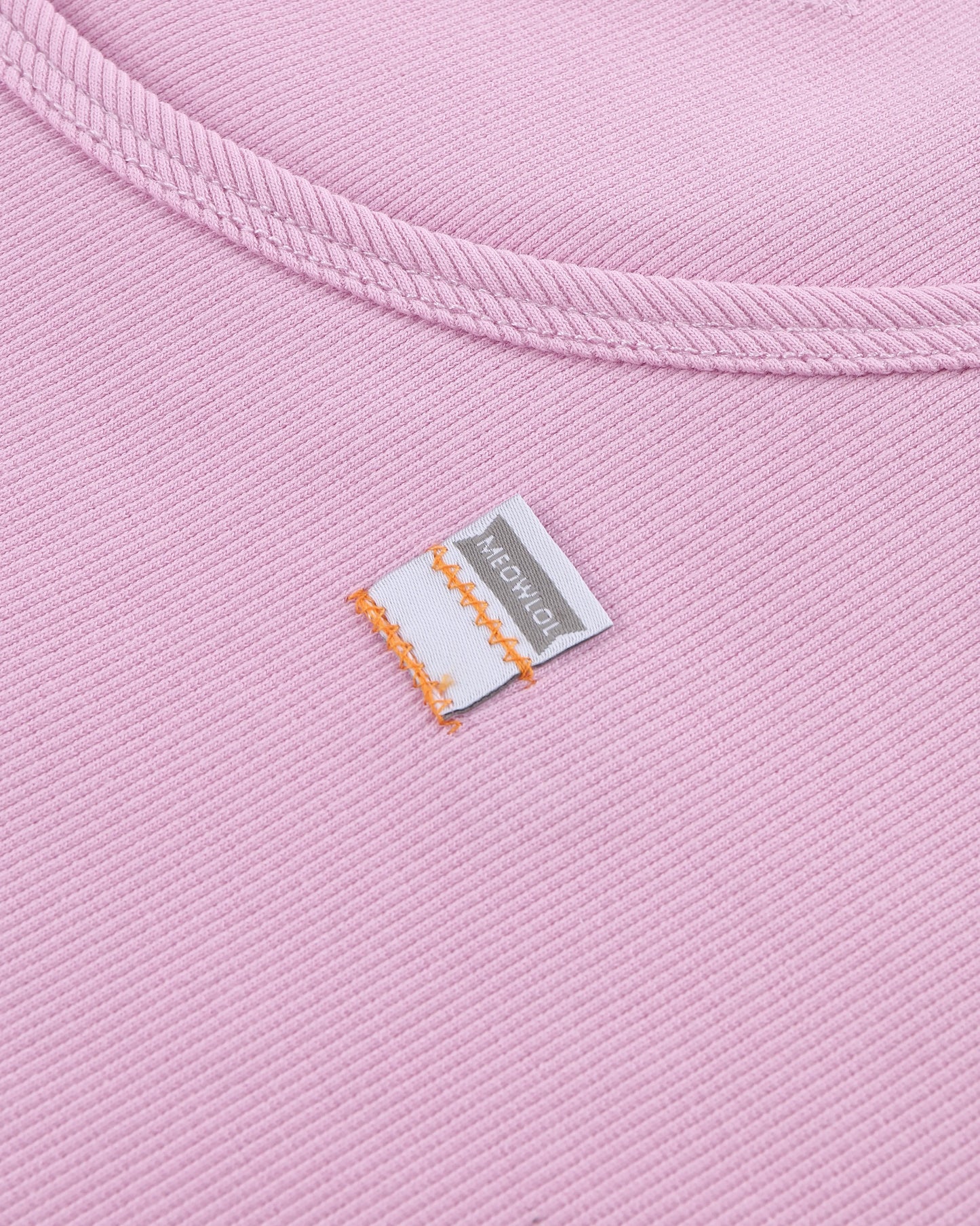 MEOWLOL EMB LOGO RIBBED TANK TOP