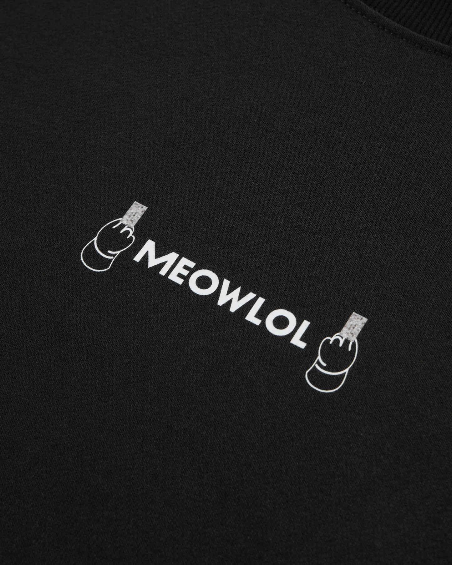 MEOWLOL MID-FINGER ROUND HEM OVERSIZED T-SHIRT