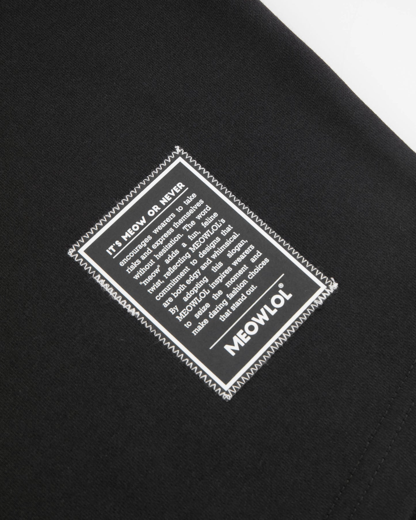 MEOWLOL MID-FINGER ROUND HEM OVERSIZED T-SHIRT