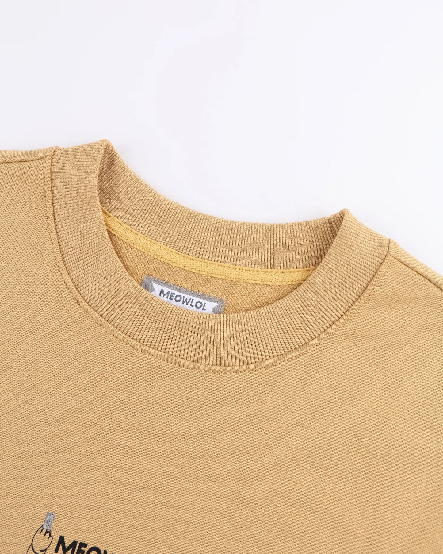 MEOWLOL MID-FINGER ROUND HEM OVERSIZED T-SHIRT