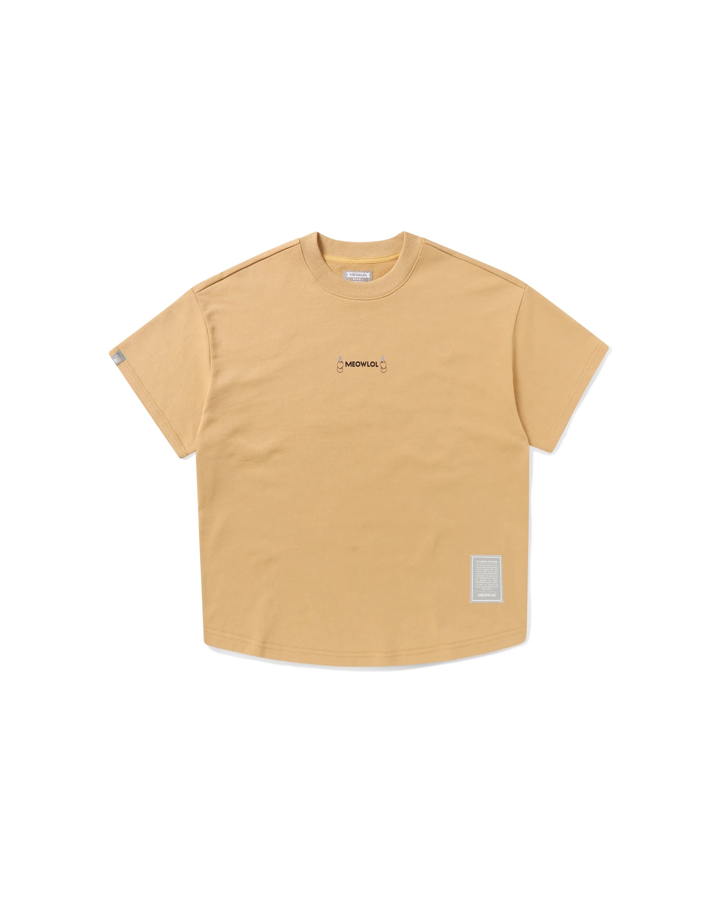 MEOWLOL MID-FINGER ROUND HEM OVERSIZED T-SHIRT