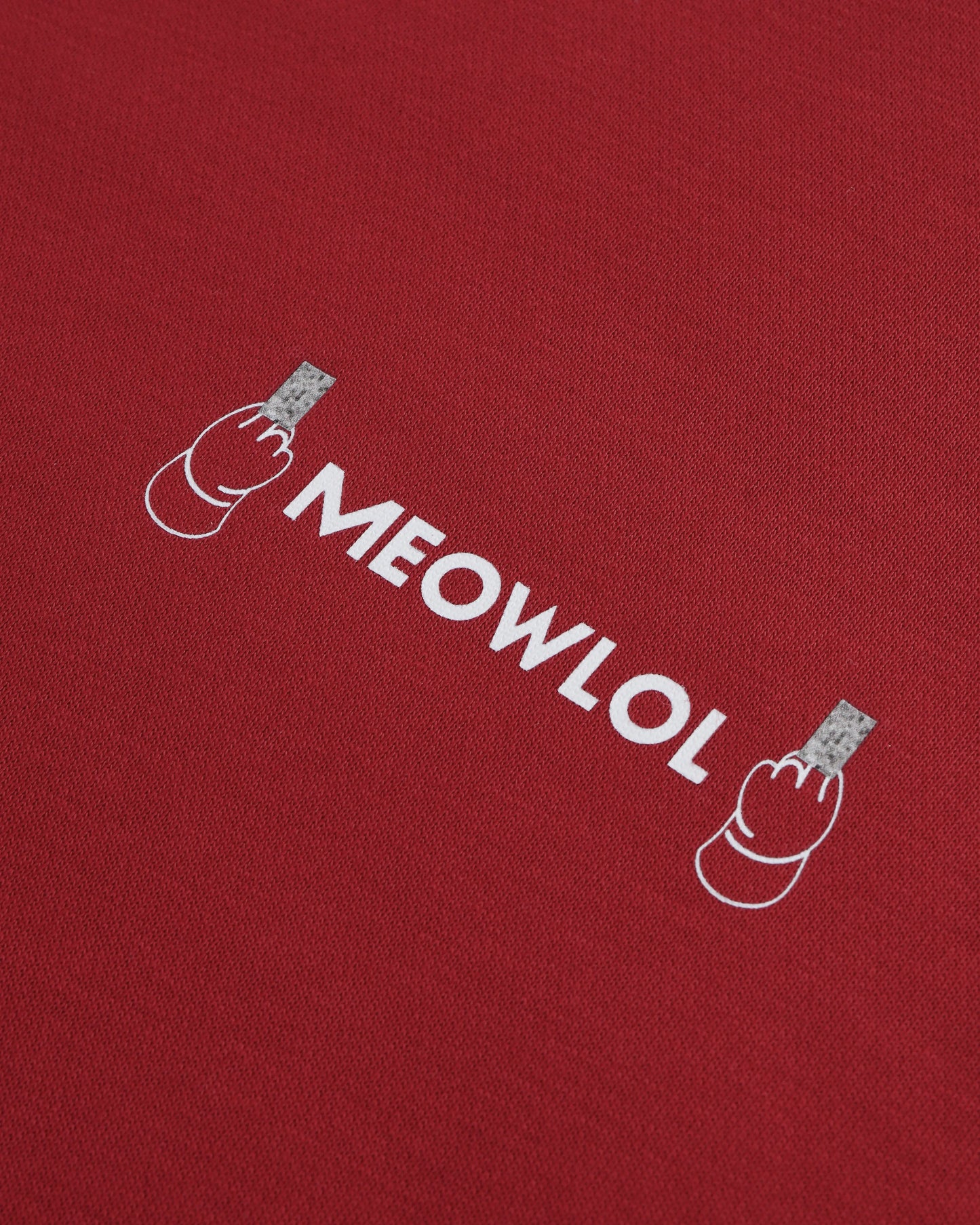 MEOWLOL MID-FINGER ROUND HEM OVERSIZED T-SHIRT