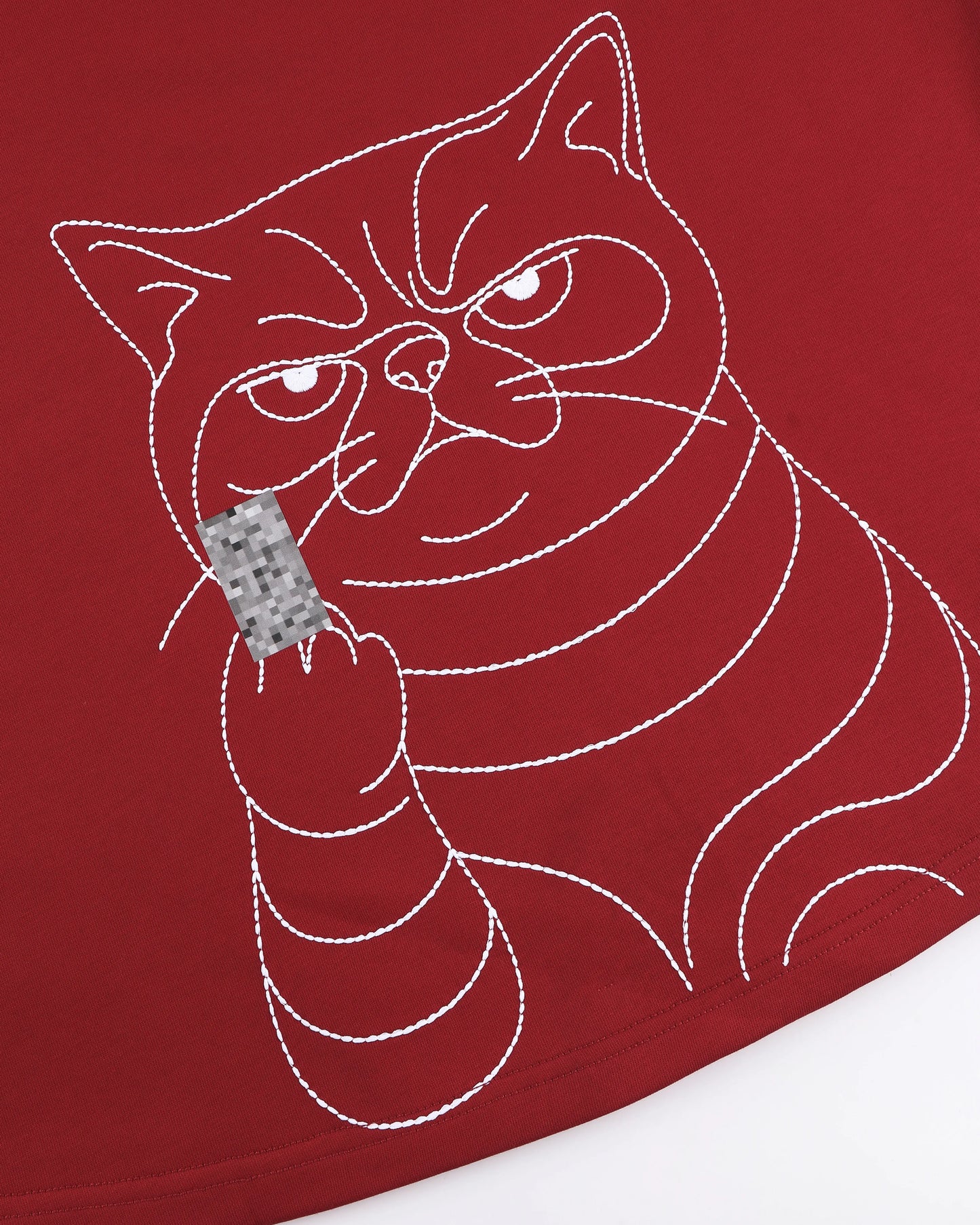 MEOWLOL MID-FINGER ROUND HEM OVERSIZED T-SHIRT