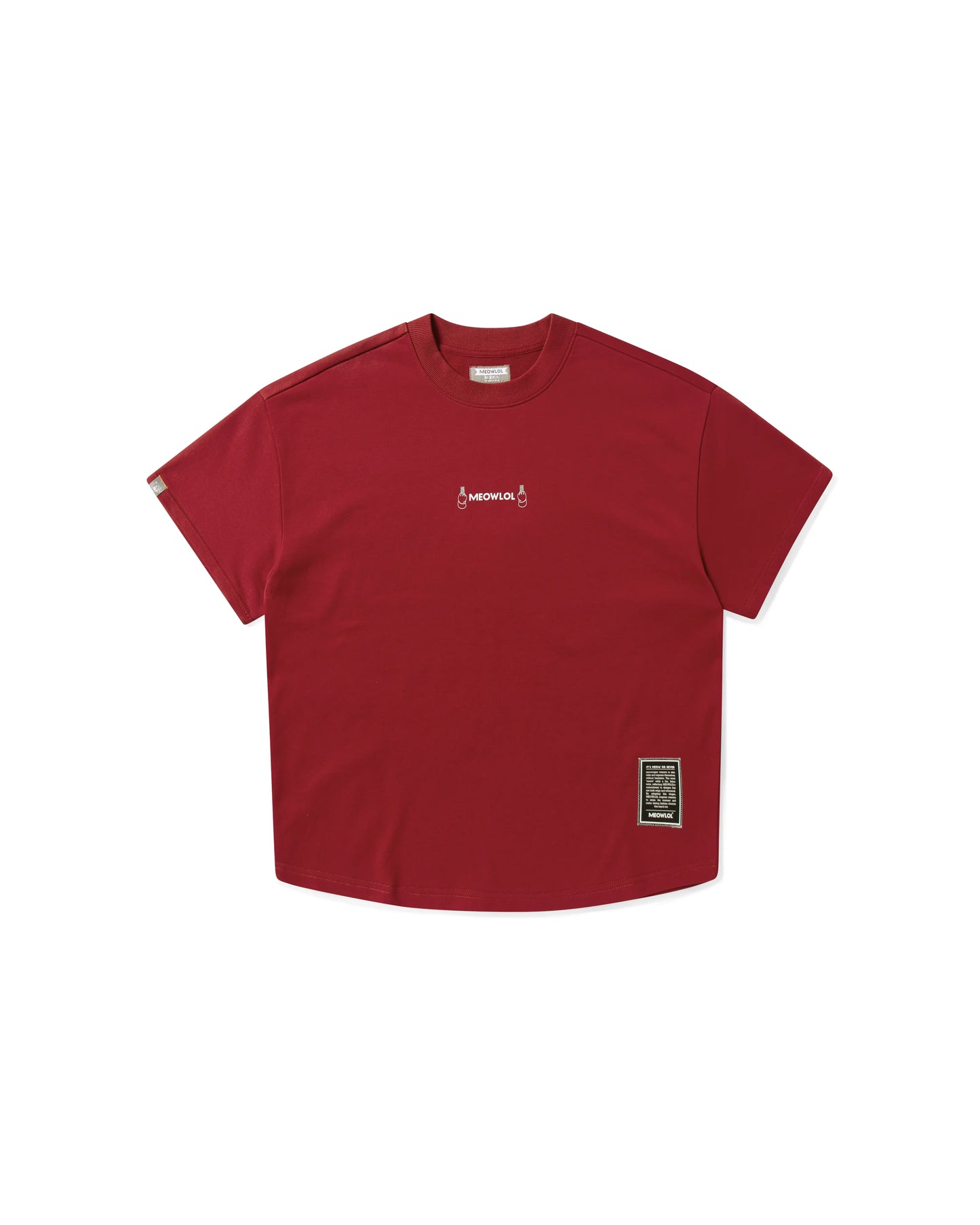 MEOWLOL MID-FINGER ROUND HEM OVERSIZED T-SHIRT