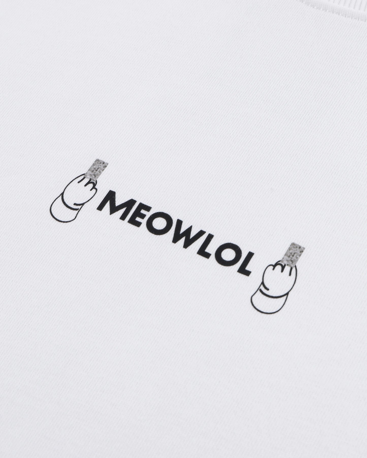 MEOWLOL MID-FINGER ROUND HEM OVERSIZED T-SHIRT