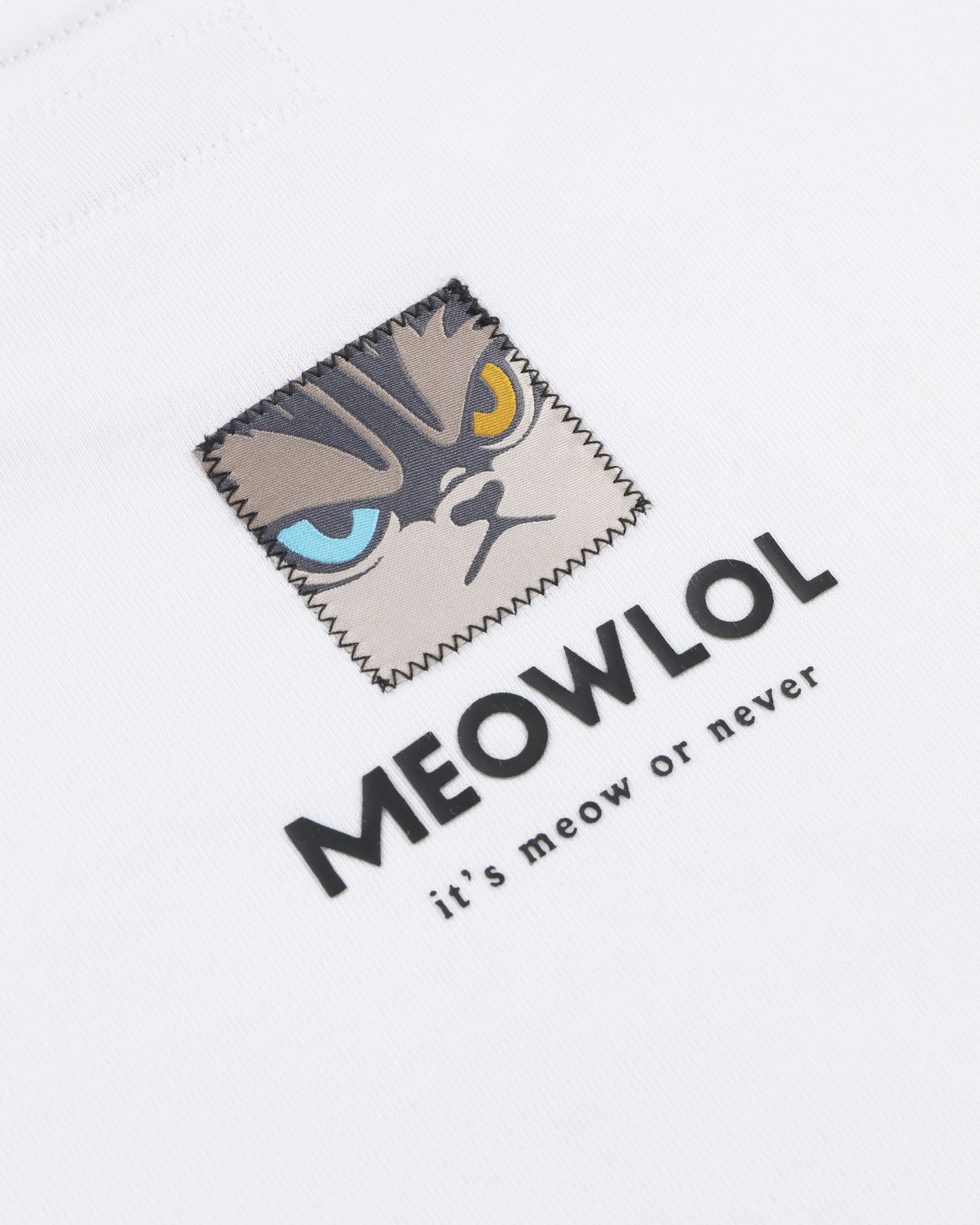 MEOWLOL MID-FINGER ROUND HEM OVERSIZED T-SHIRT