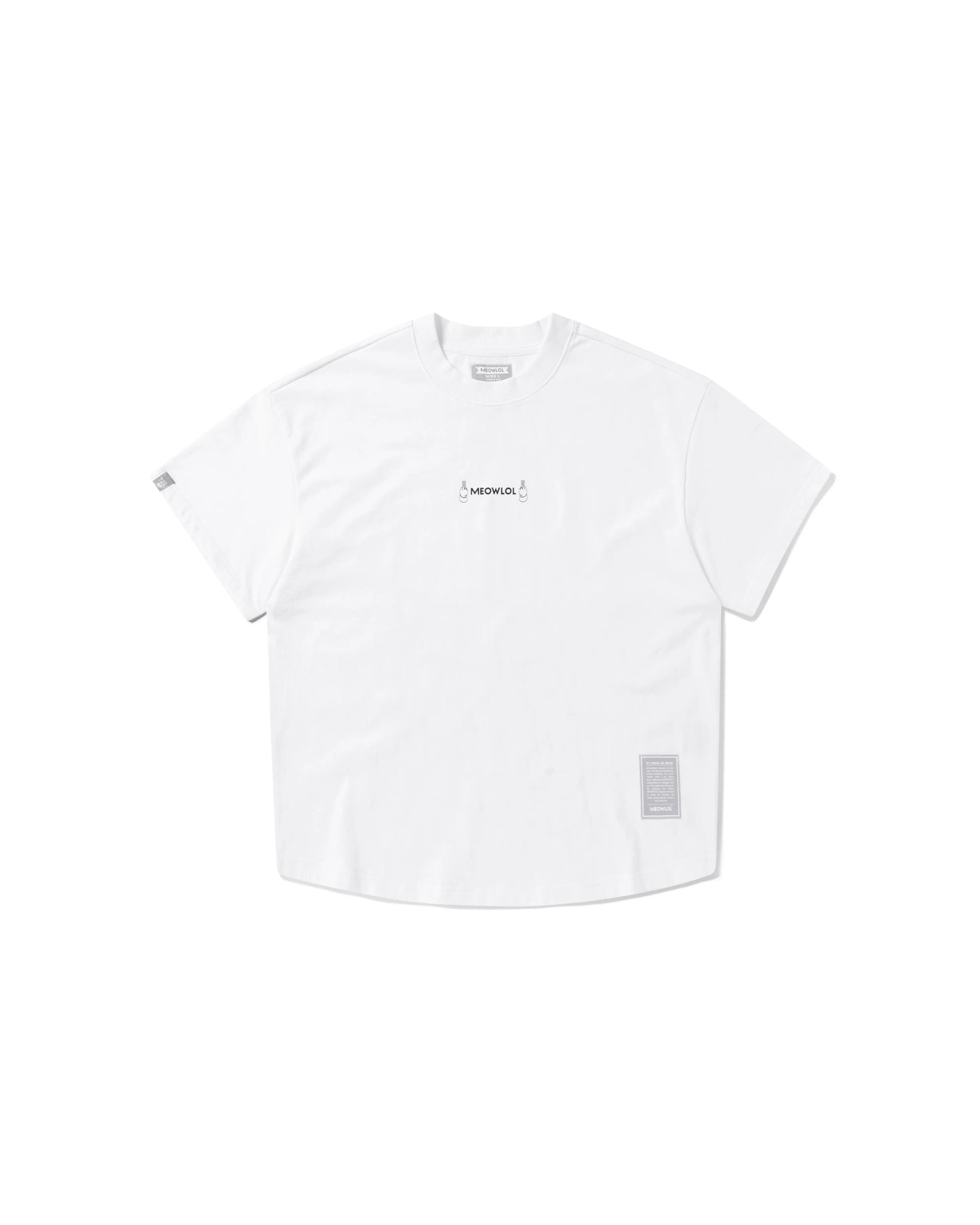 MEOWLOL MID-FINGER ROUND HEM OVERSIZED T-SHIRT