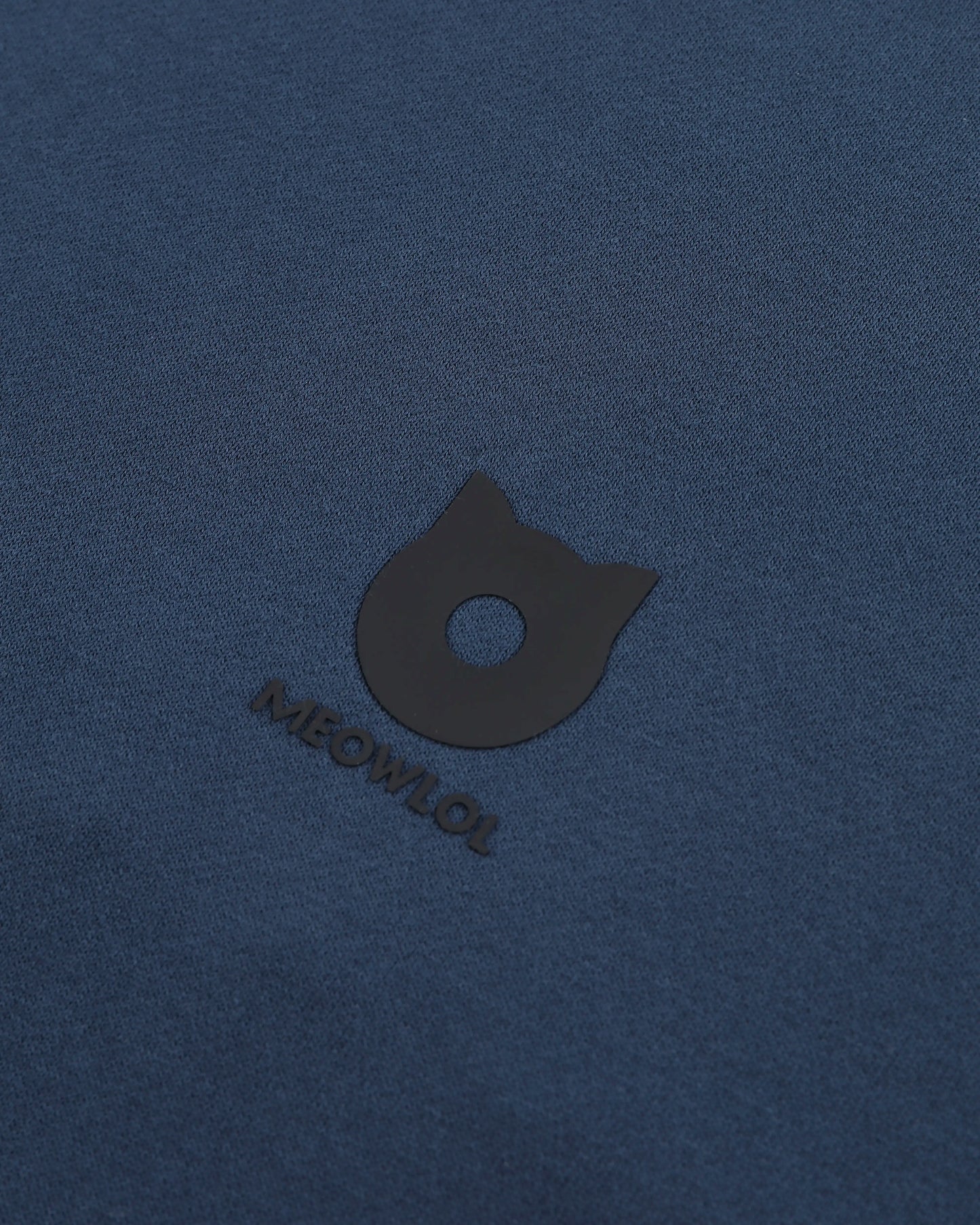 MEOWLOL WORD EMBROIDERY ROUND HEM OVERSIZED T-SHIRT