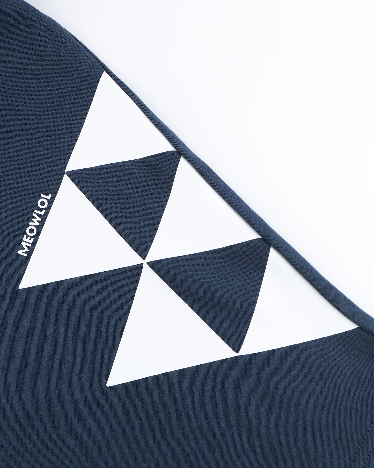 MEOWLOL WORD EMBROIDERY ROUND HEM OVERSIZED T-SHIRT