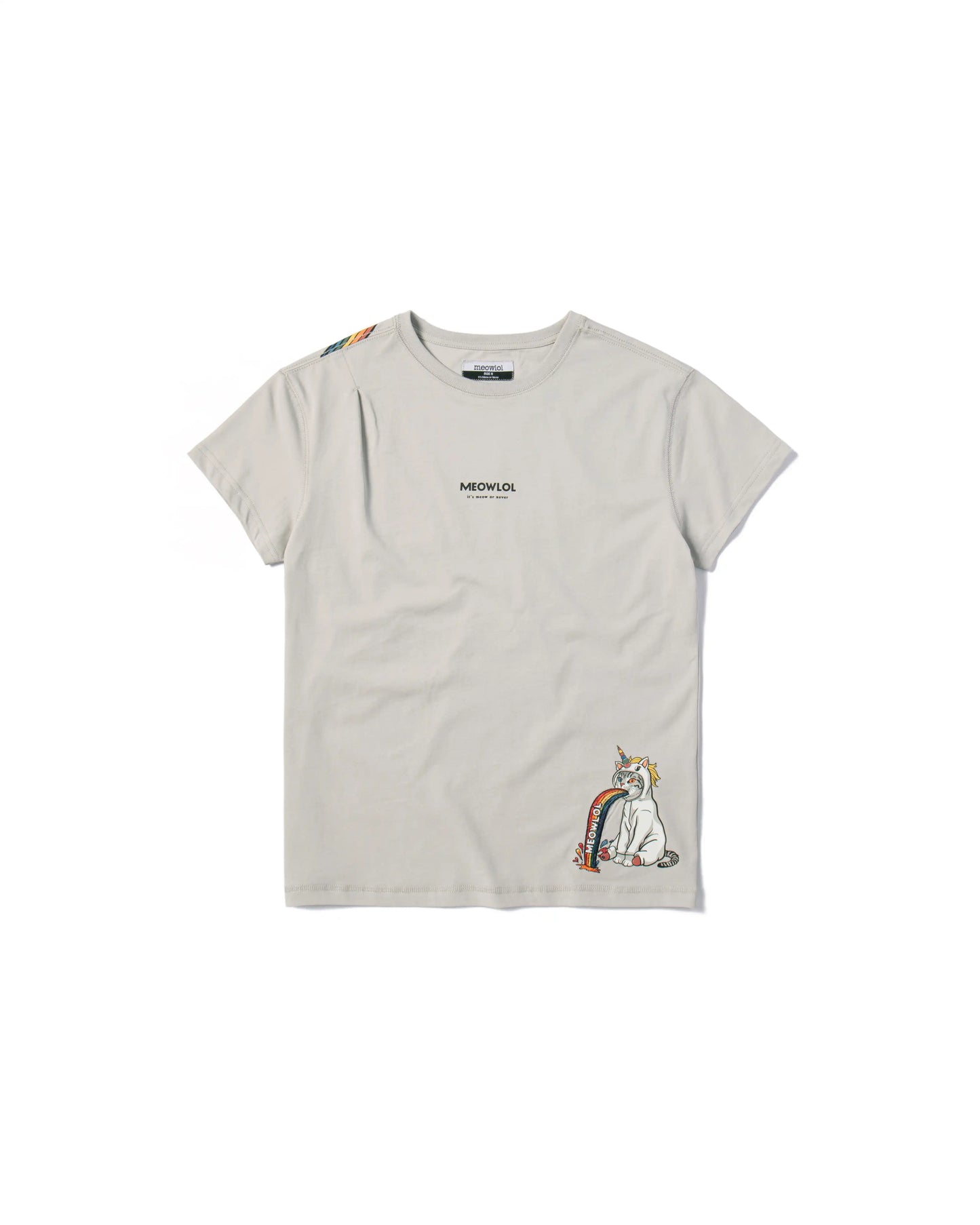 MEOWNICORN SHOULDER PLEATED EASY FIT T-SHIRT